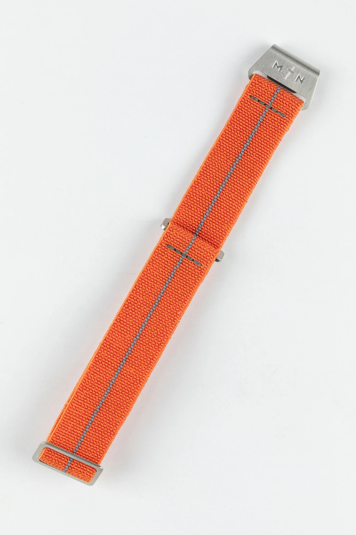 Erika's Originals ORANGE MN™ Strap with DARK GREY Centerline - BRUSHED Hardware - Image 3