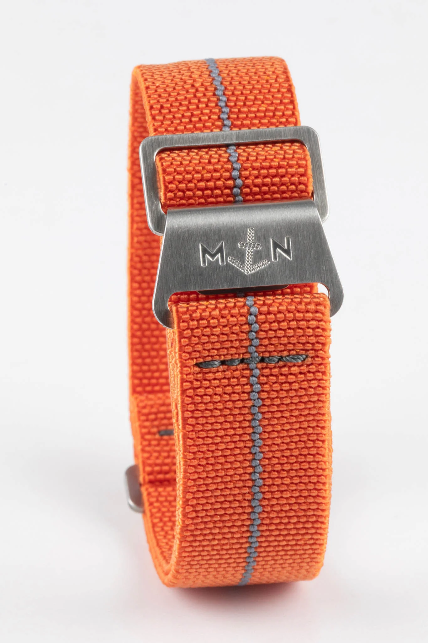Erika's Originals ORANGE MN™ Strap with DARK GREY Centerline - BRUSHED Hardware - Image 5