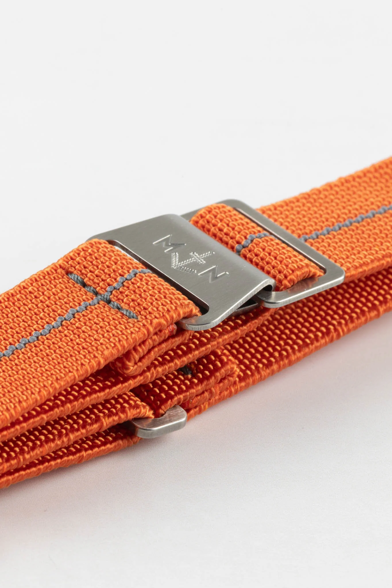 Erika's Originals ORANGE MN™ Strap with DARK GREY Centerline - BRUSHED Hardware - Image 7