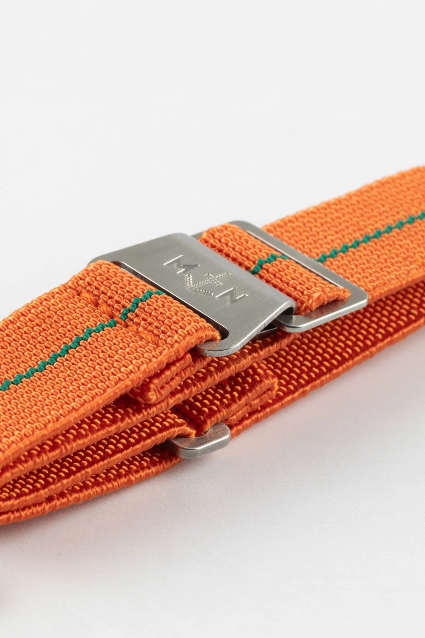 Erika's Originals ORANGE MN™ Strap with GREEN Centerline - BRUSHED Hardware - Image 7