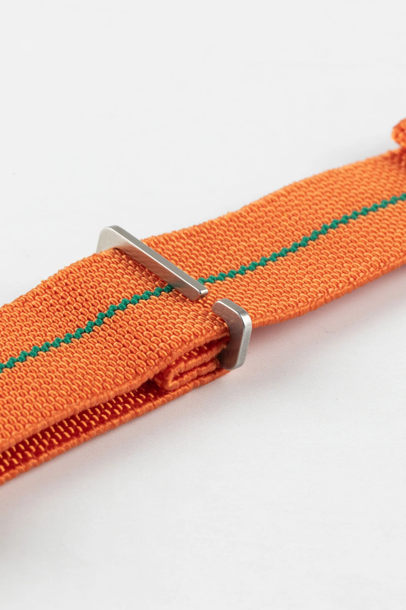 Erika's Originals ORANGE MN™ Strap with GREEN Centerline - BRUSHED Hardware - Image 9