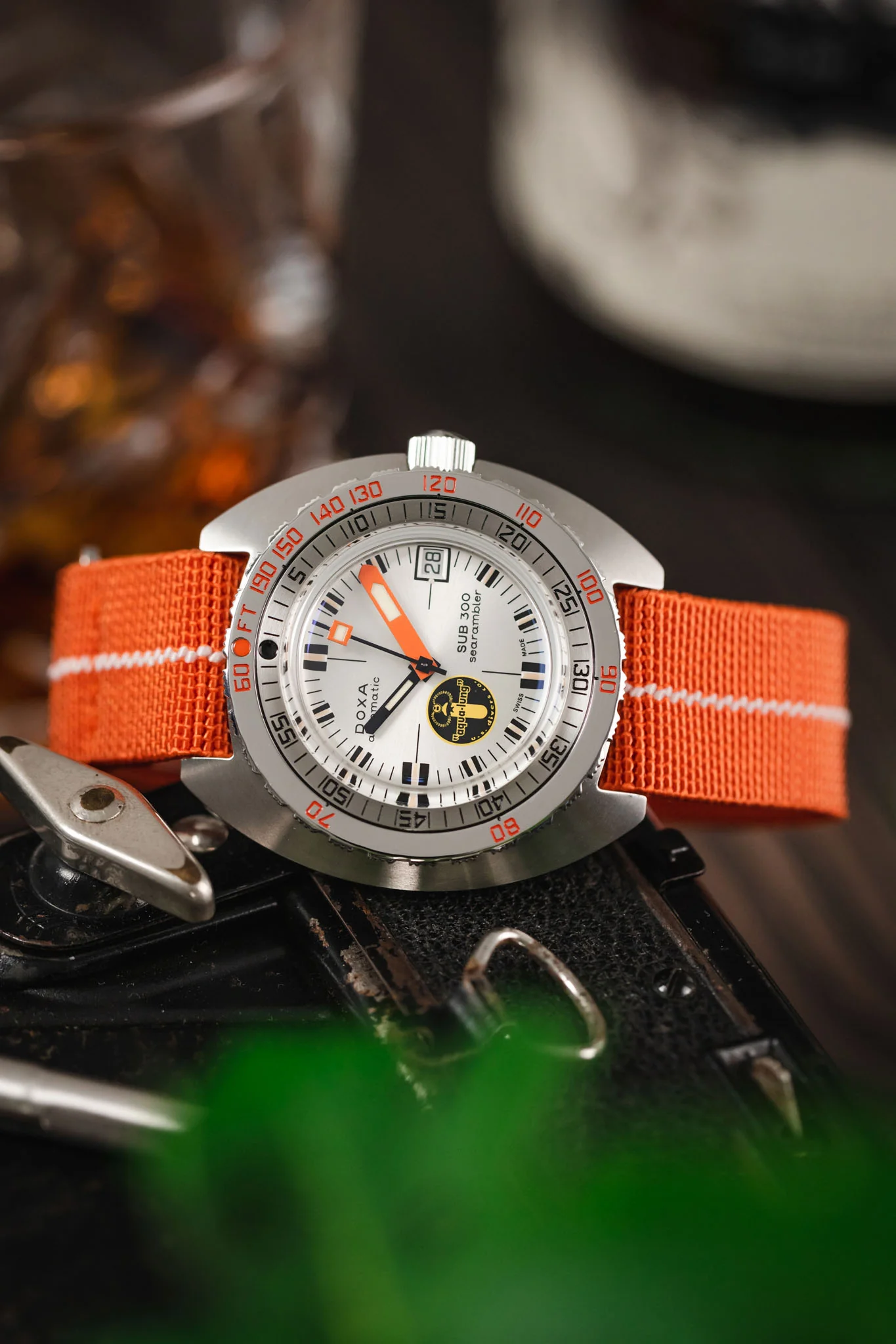Erika's Originals ORANGE MN™ Strap with LUMED Centerline - BRUSHED Hardware - Image 4