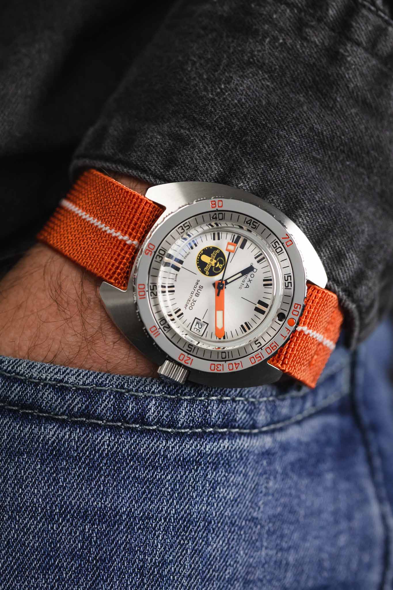 Erika's Originals ORANGE MN™ Strap with LUMED Centerline - BRUSHED Hardware - Image 6