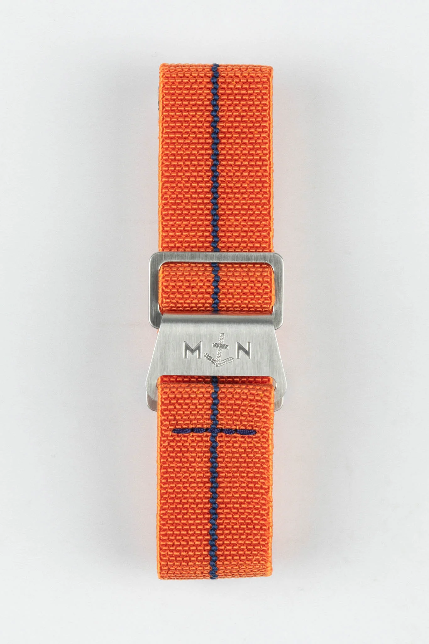 Erika's Originals ORANGE MN™ Strap with NAVY BLUE Centerline - BRUSHED Hardware - Image 10