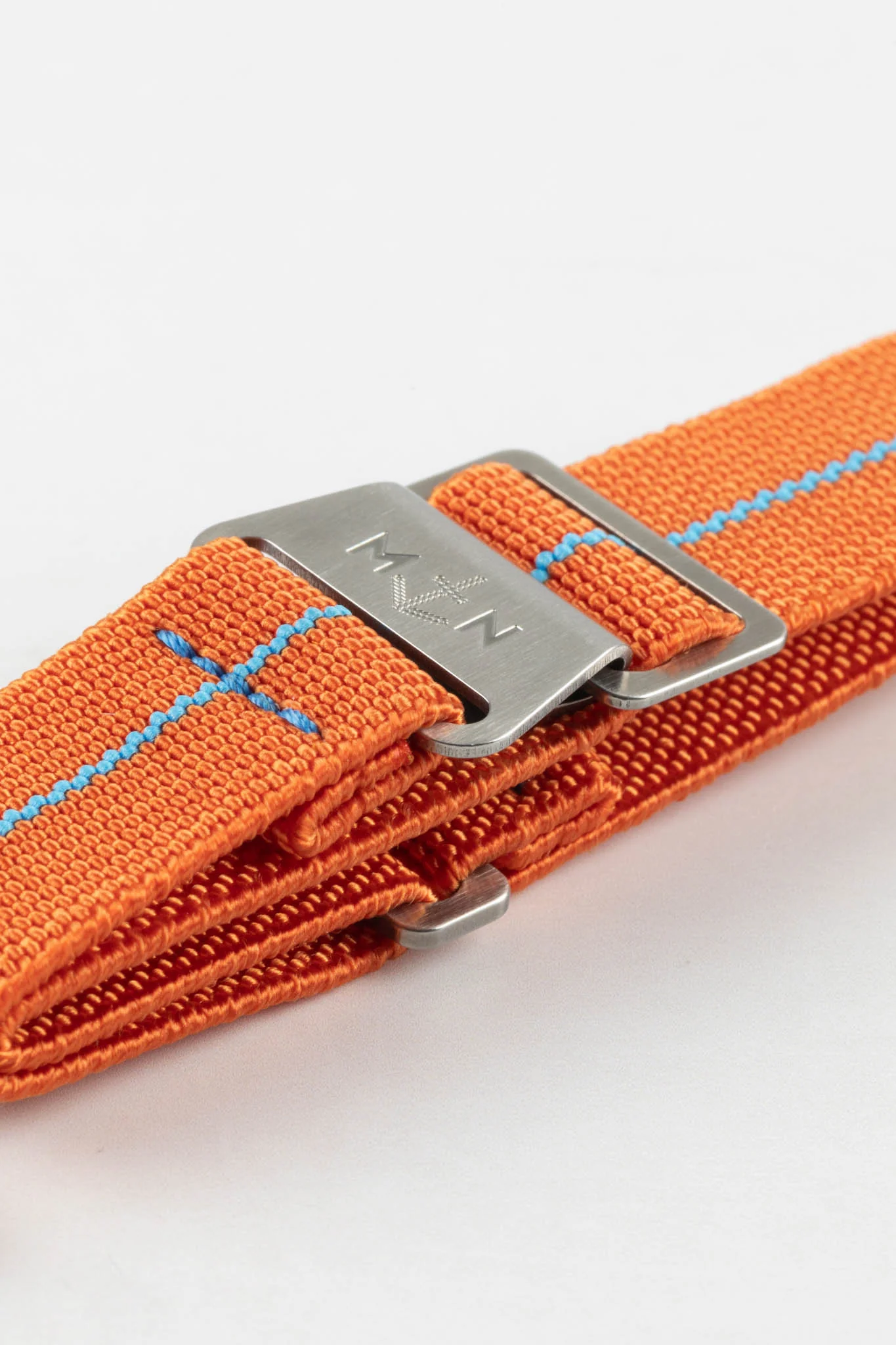Erika's Originals ORANGE MN™ Strap with TURQUOISE Centerline - BRUSHED Hardware - Image 7