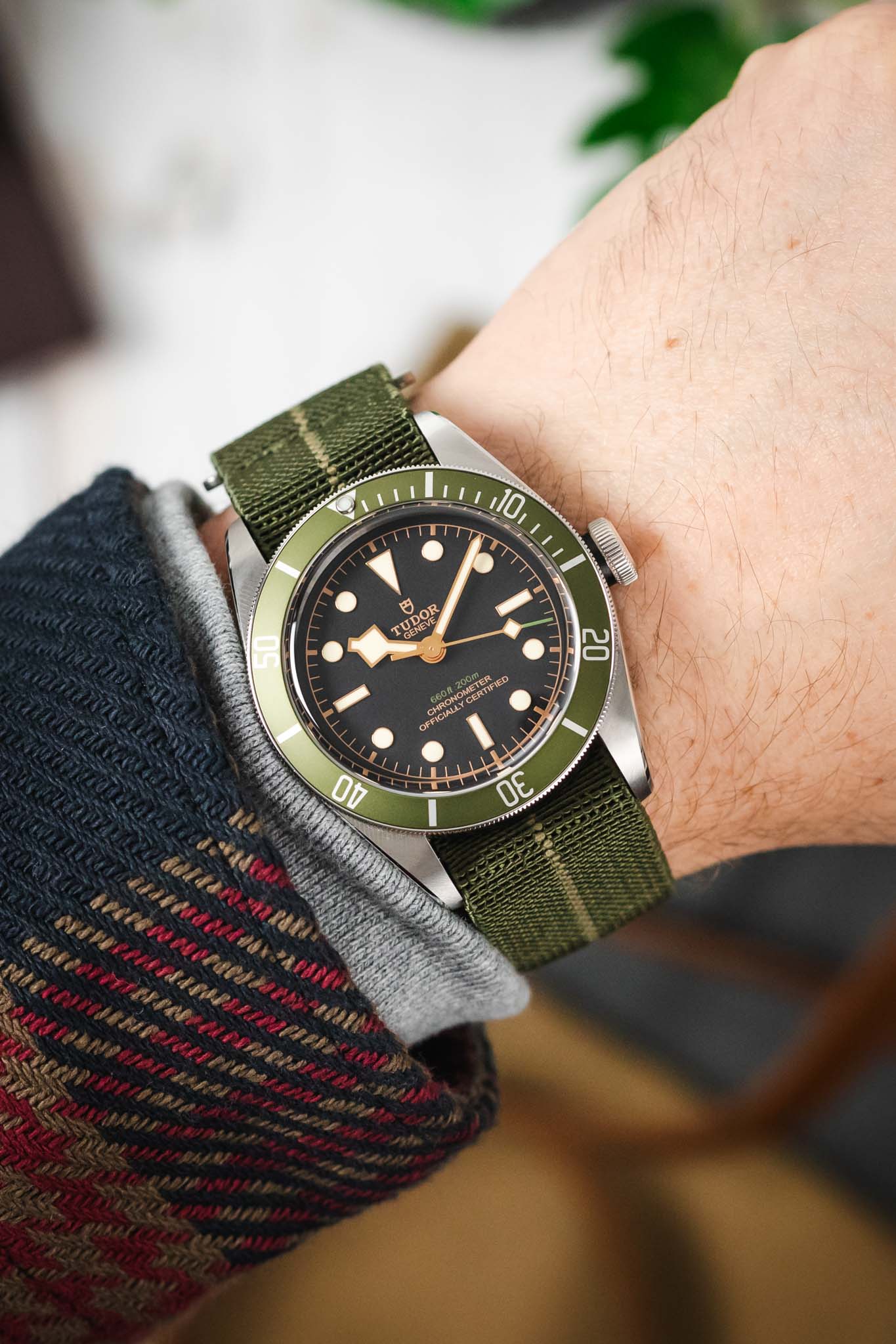 Erika's Originals ORIGINAL MN™ Strap in TWO-TONE GREEN - BRUSHED Hardware - Image 2