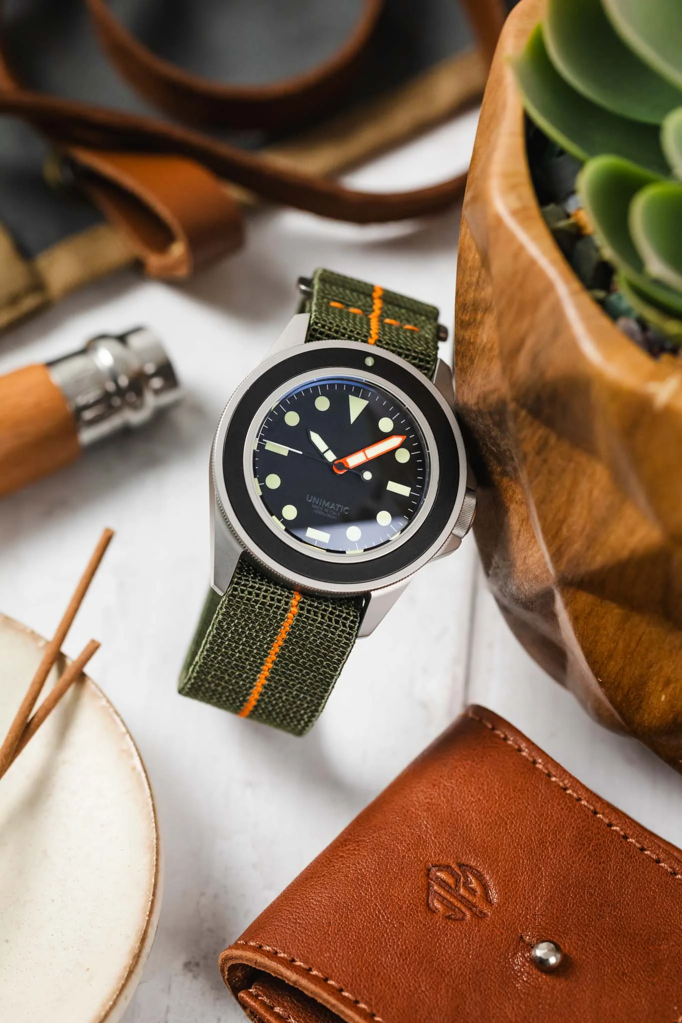 Erika's Originals ORIGINAL MN™ Strap with ORANGE Centerline - BRUSHED Hardware - Image 4