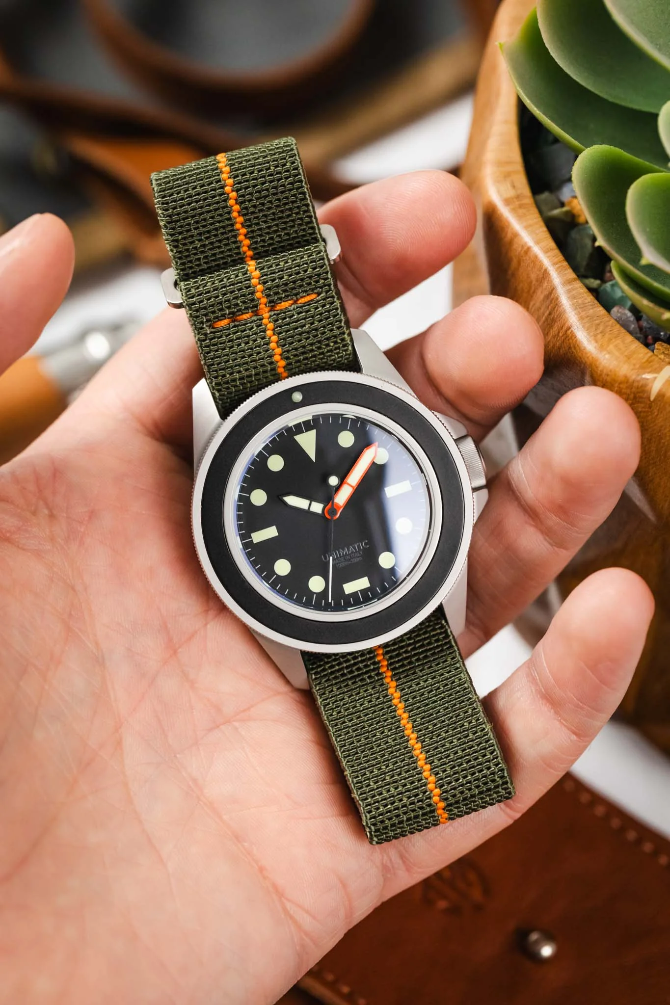 Erika's Originals ORIGINAL MN™ Strap with ORANGE Centerline - BRUSHED Hardware - Image 6