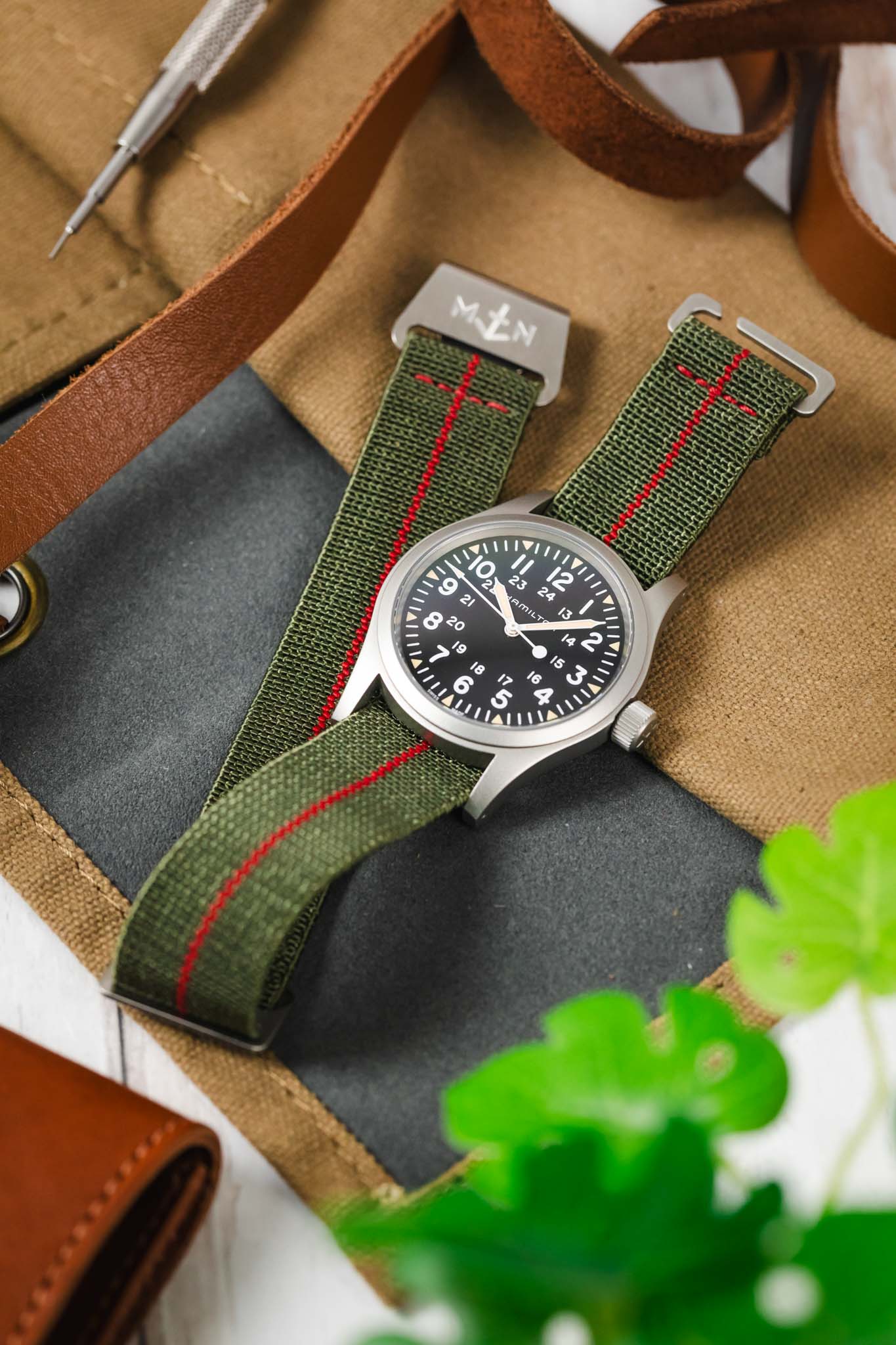 Erika's Originals ORIGINAL MN™ Strap with RED Centerline - BRUSHED Hardware - Image 6