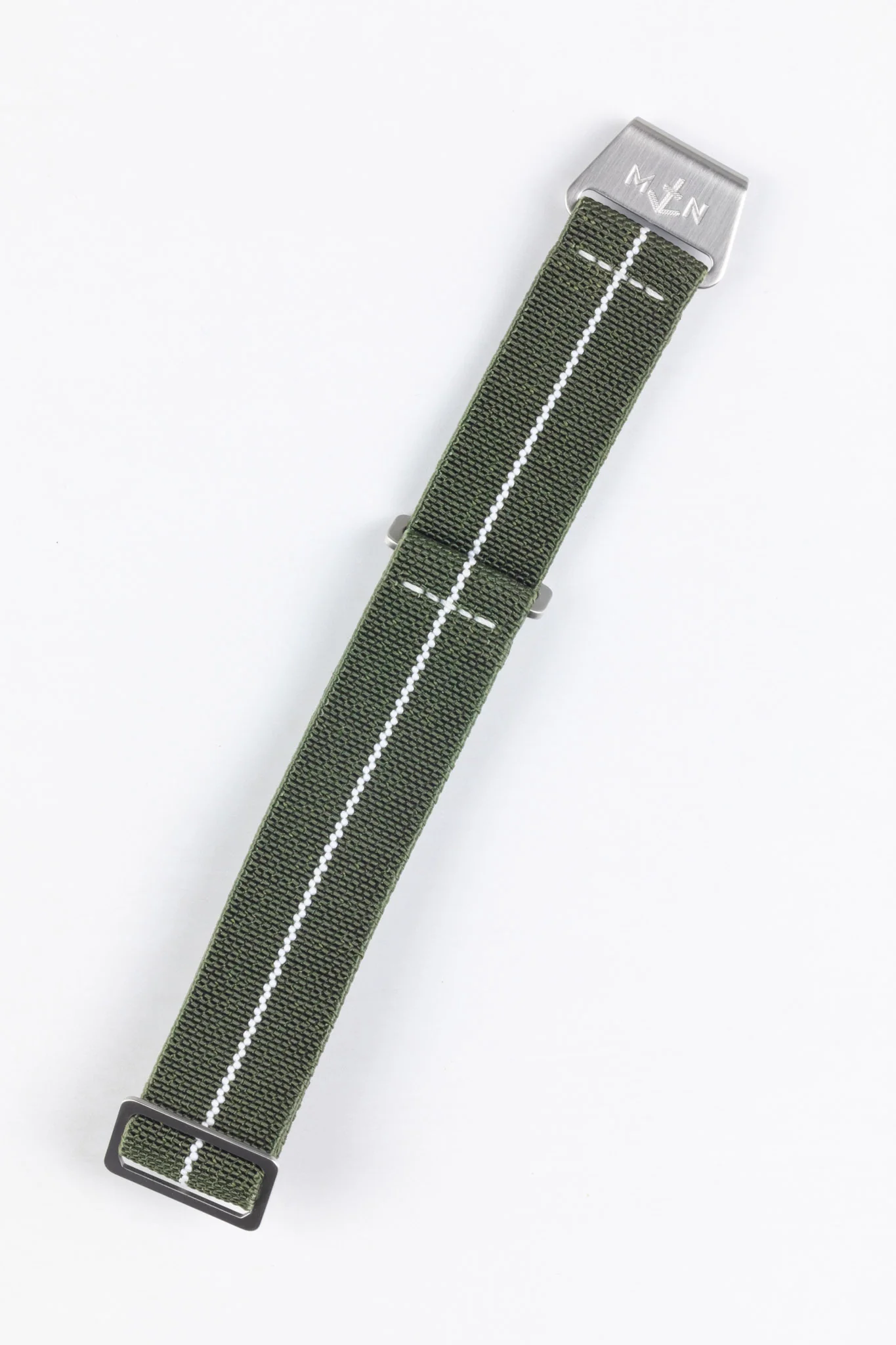 Erika's Originals ORIGINAL MN™ Strap with WHITE Centerline - BRUSHED Hardware - Image 3