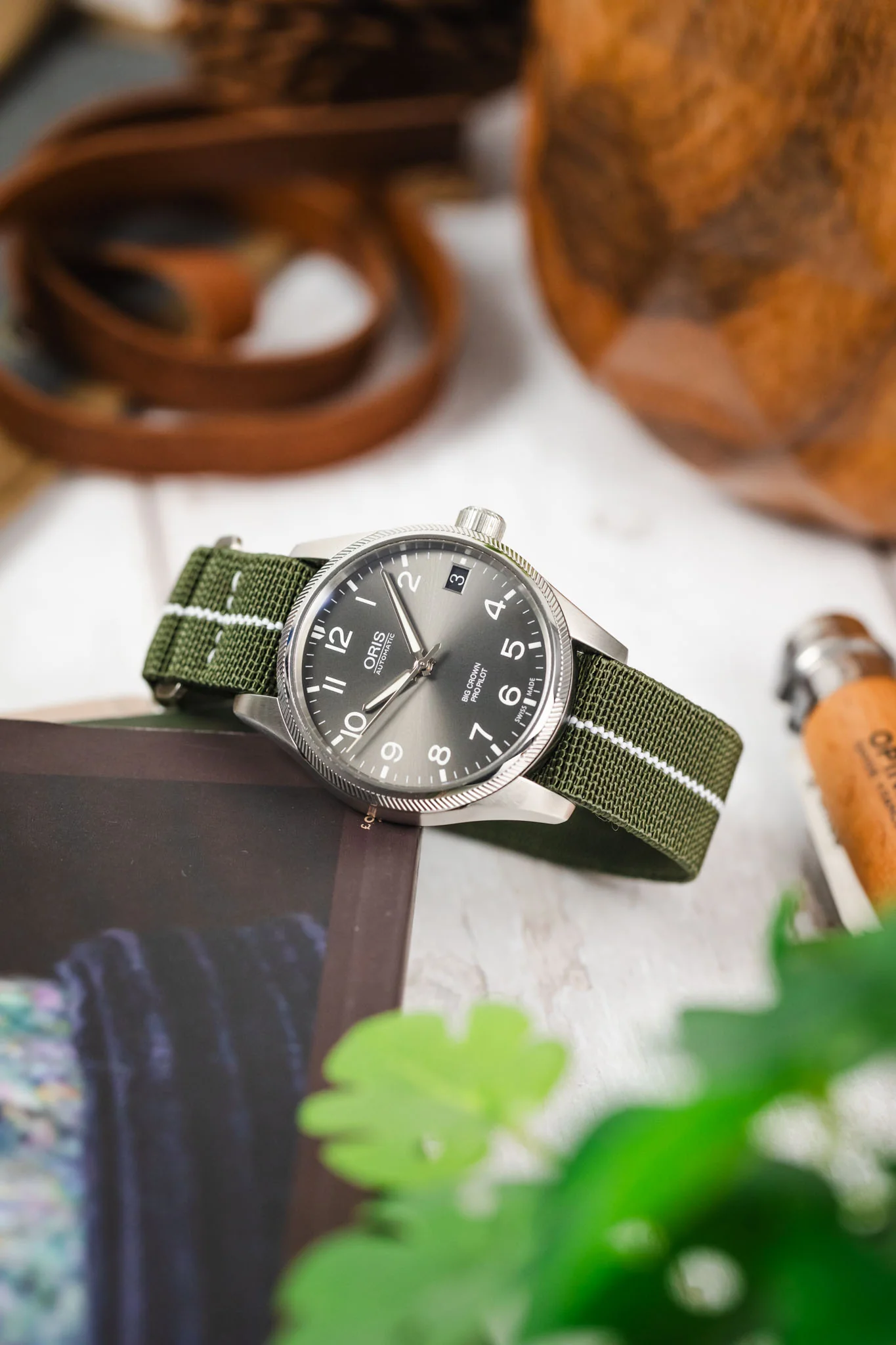 Erika's Originals ORIGINAL MN™ Strap with WHITE Centerline - BRUSHED Hardware - Image 4