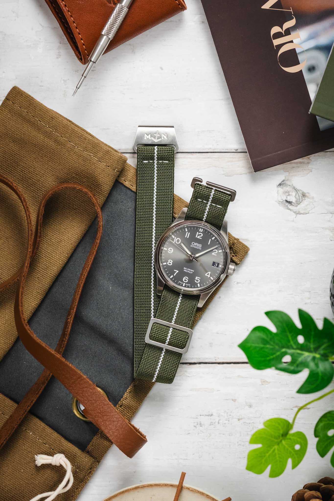 Erika's Originals ORIGINAL MN™ Strap with WHITE Centerline - BRUSHED Hardware - Image 9