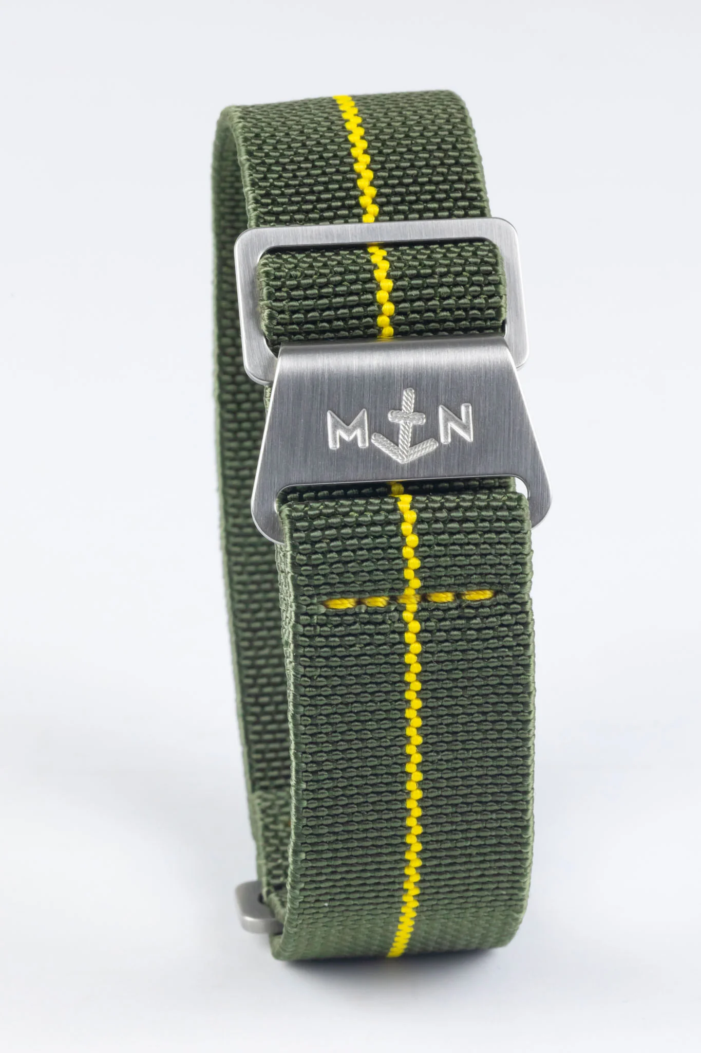 Erika's Originals ORIGINAL MN™ Strap with YELLOW Centerline - BRUSHED Hardware - Image 5