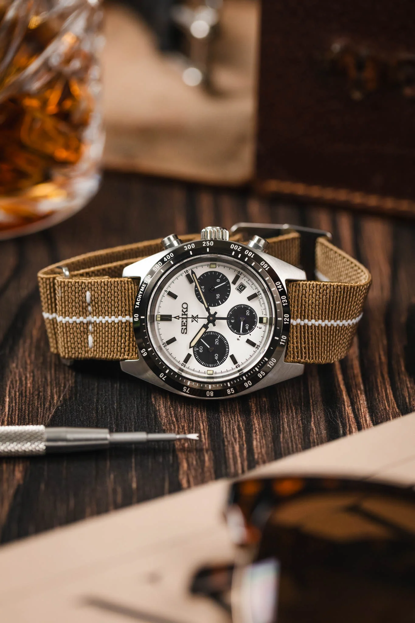 Erika's Originals SAHARA MN™ Watch Strap | White Centerline - Image 4