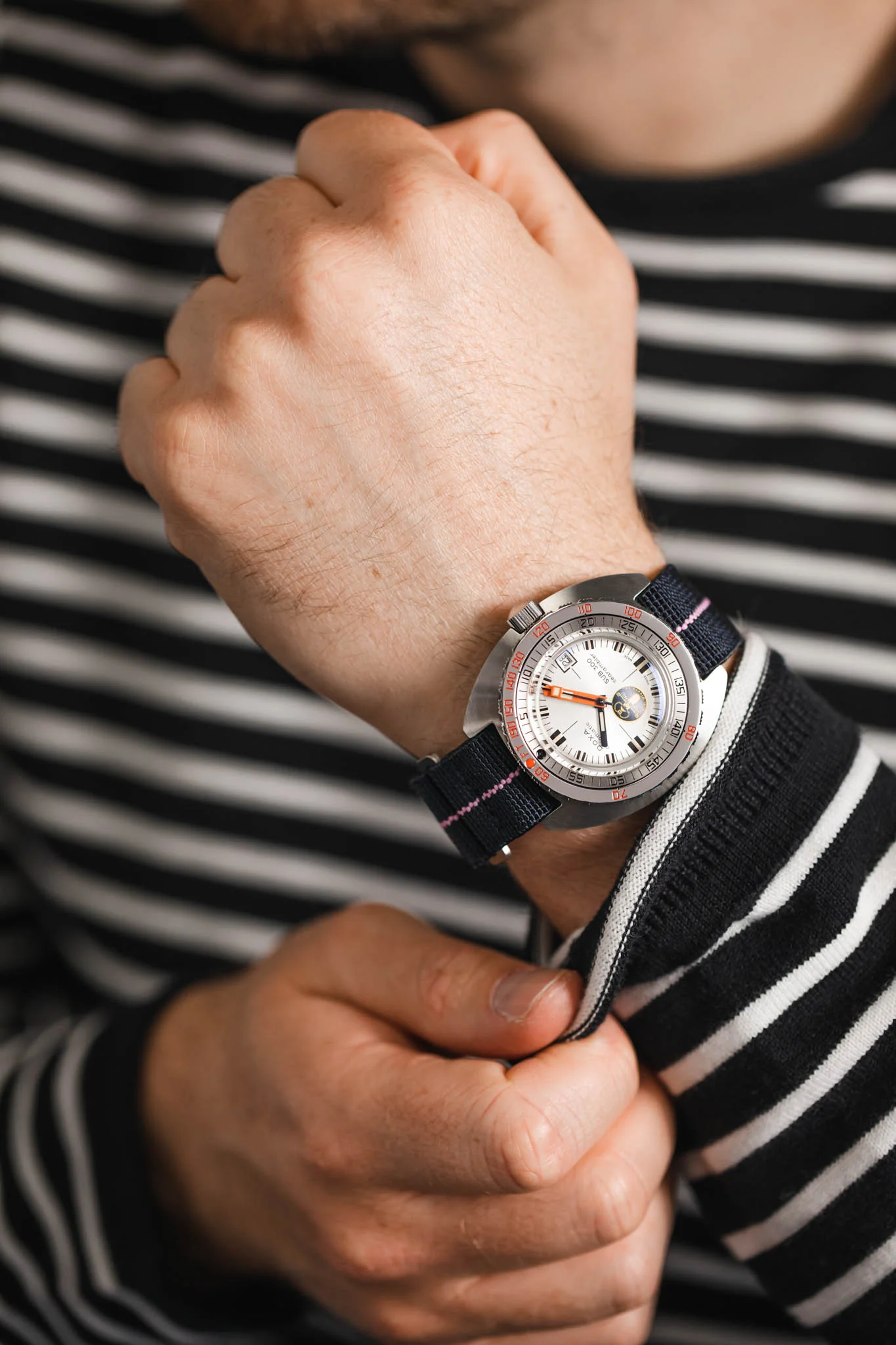 Erika's Originals TRIDENT MN™ Strap with PINK Centerline - BRUSHED Hardware - Image 6