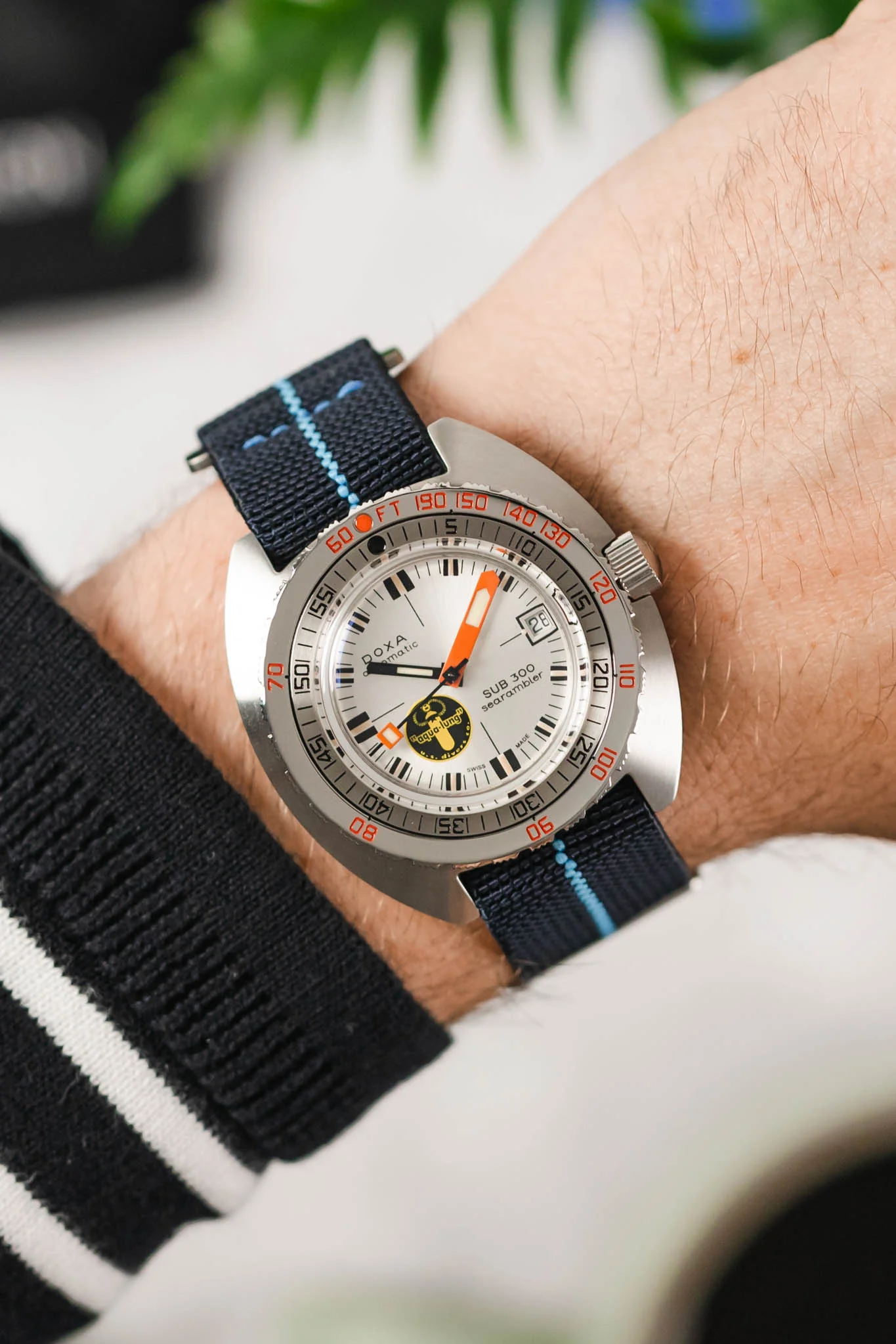 Erika's Originals TRIDENT MN™ Strap with TURQUOISE Centerline - BRUSHED Hardware - Image 2