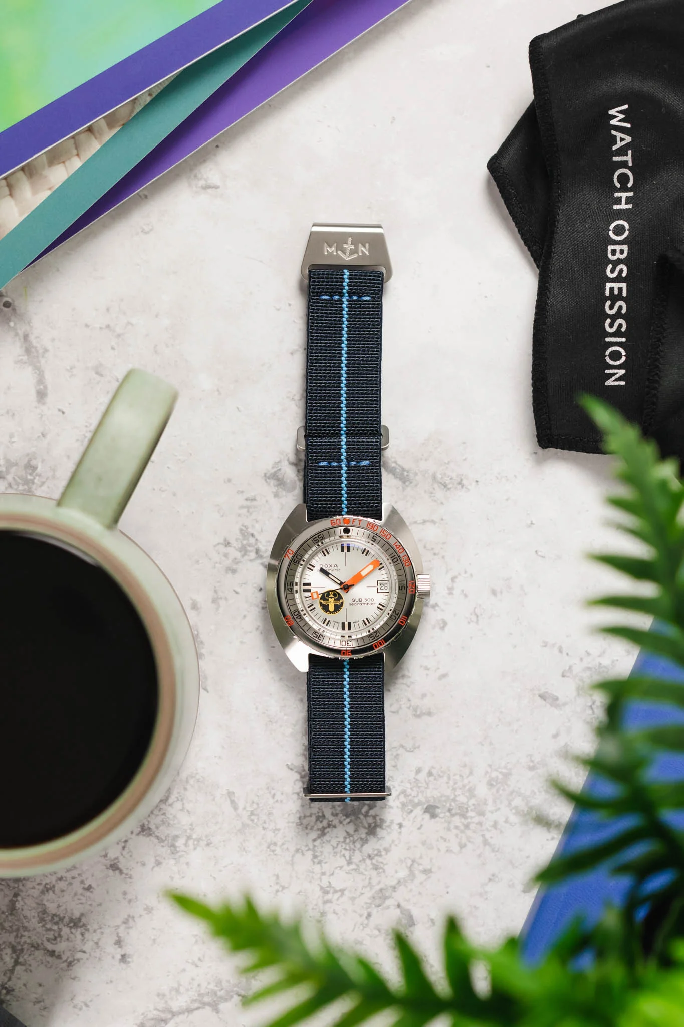 Erika's Originals TRIDENT MN™ Strap with TURQUOISE Centerline - BRUSHED Hardware - Image 8
