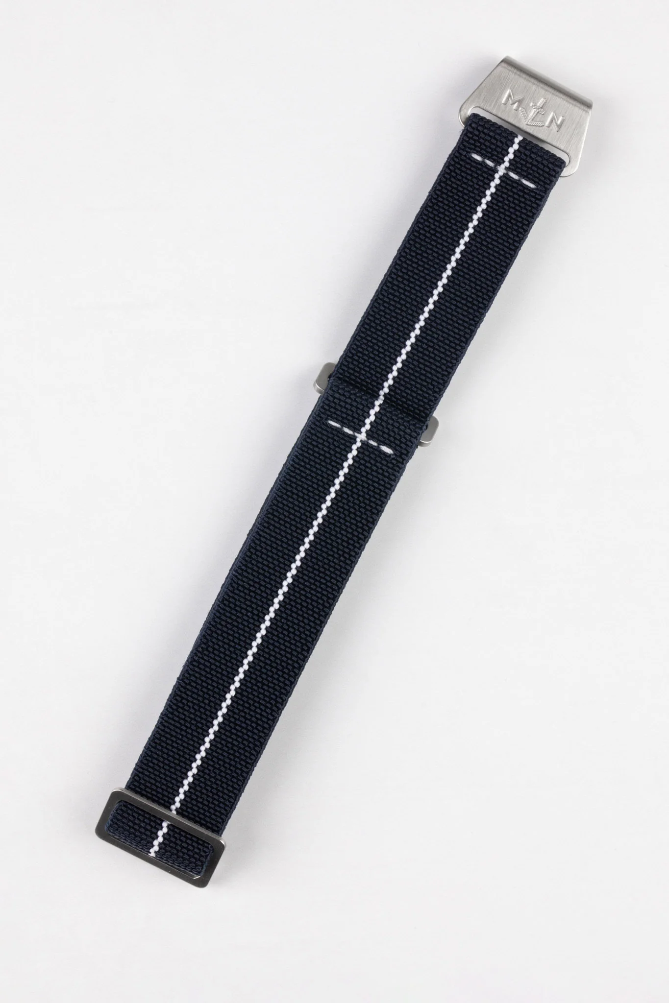 Erika's Originals TRIDENT MN™ Strap with WHITE Centerline - BRUSHED Hardware - Image 3