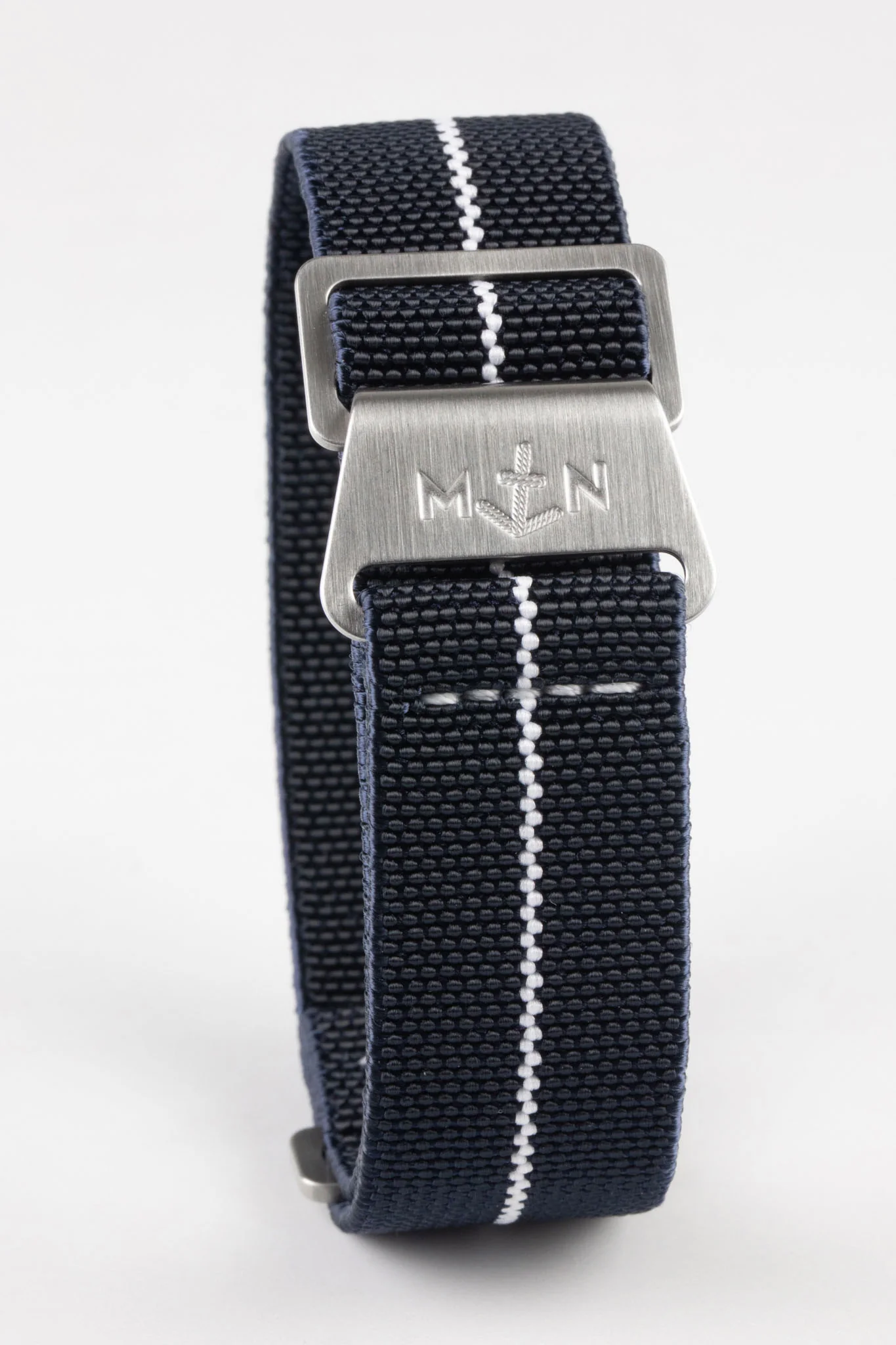 Erika's Originals TRIDENT MN™ Strap with WHITE Centerline - BRUSHED Hardware - Image 5
