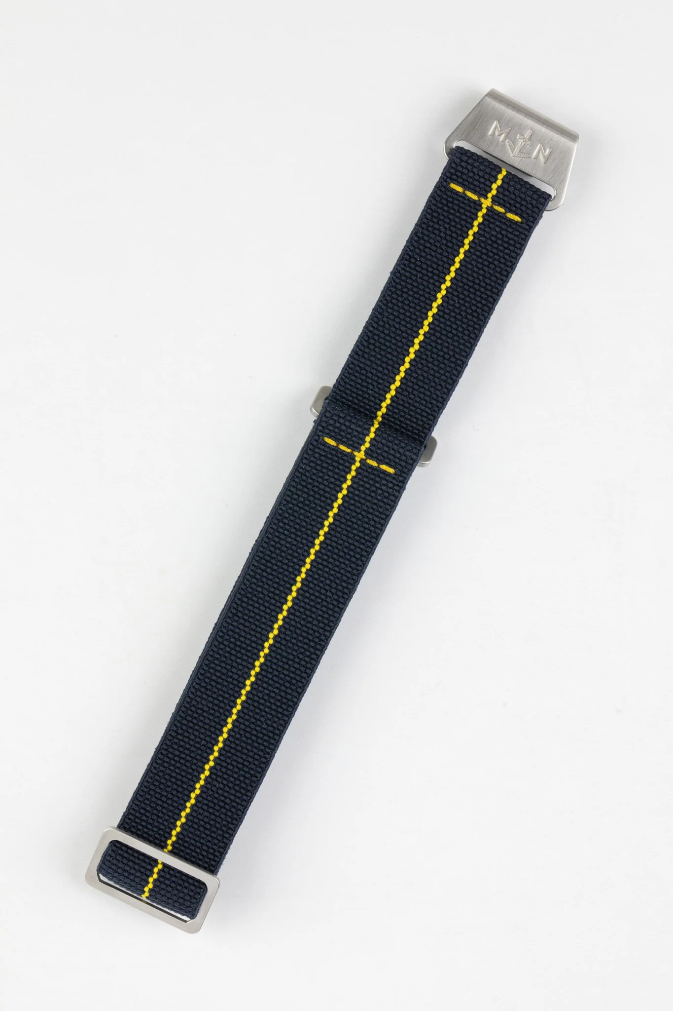 Erika's Originals TRIDENT MN™ Strap with YELLOW Centerline - BRUSHED Hardware - Image 3