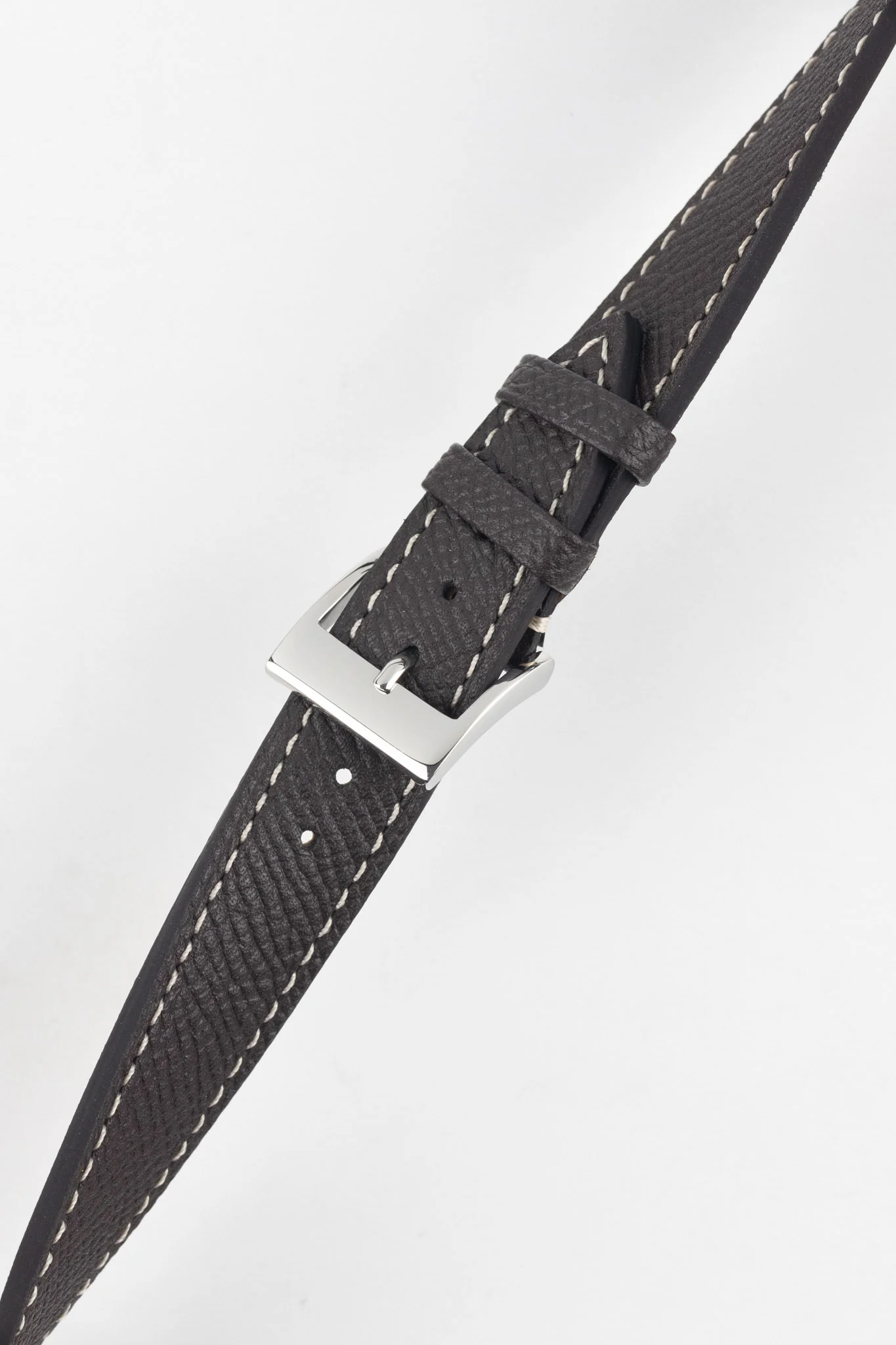 Flat Epsom Watch Strap in Chocolate Brown - Image 5