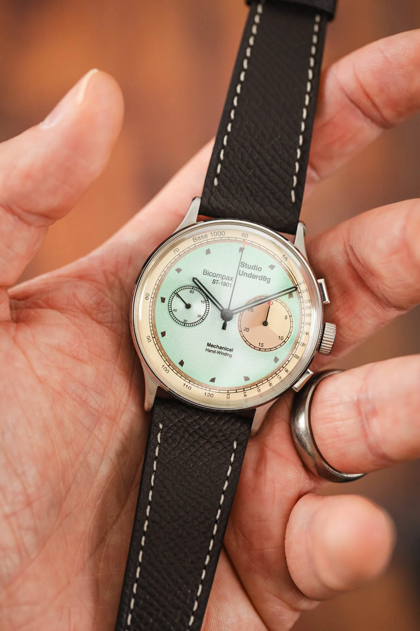 Flat Epsom Watch Strap in Chocolate Brown - Image 6