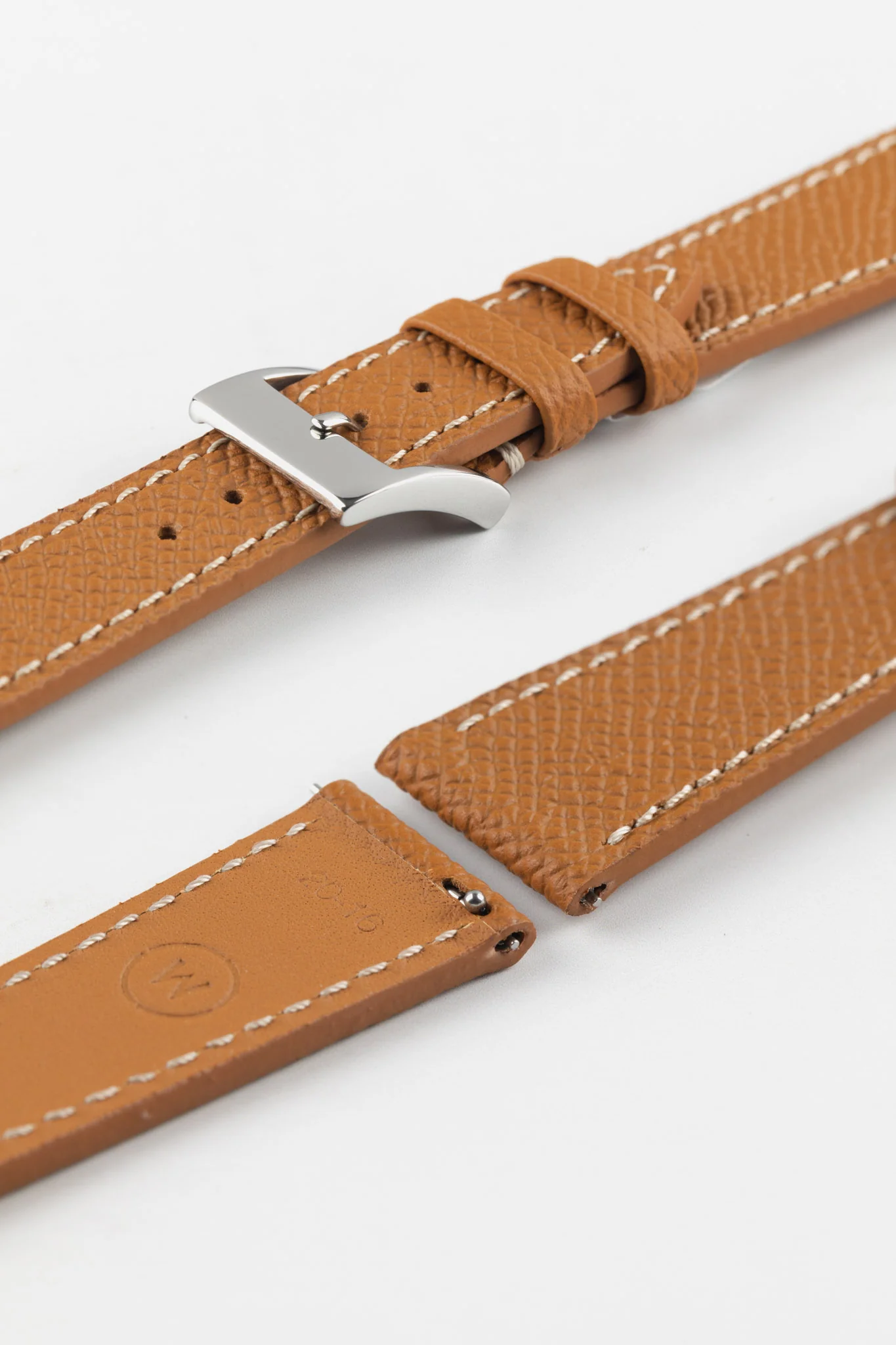 Flat Epsom Calfskin Watch Strap in Cognac - Image 7