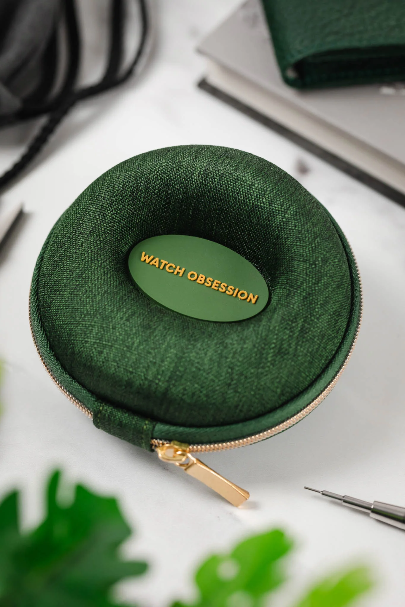 Oyster - 1 Watch Travel Case - Forest Green - Image 4