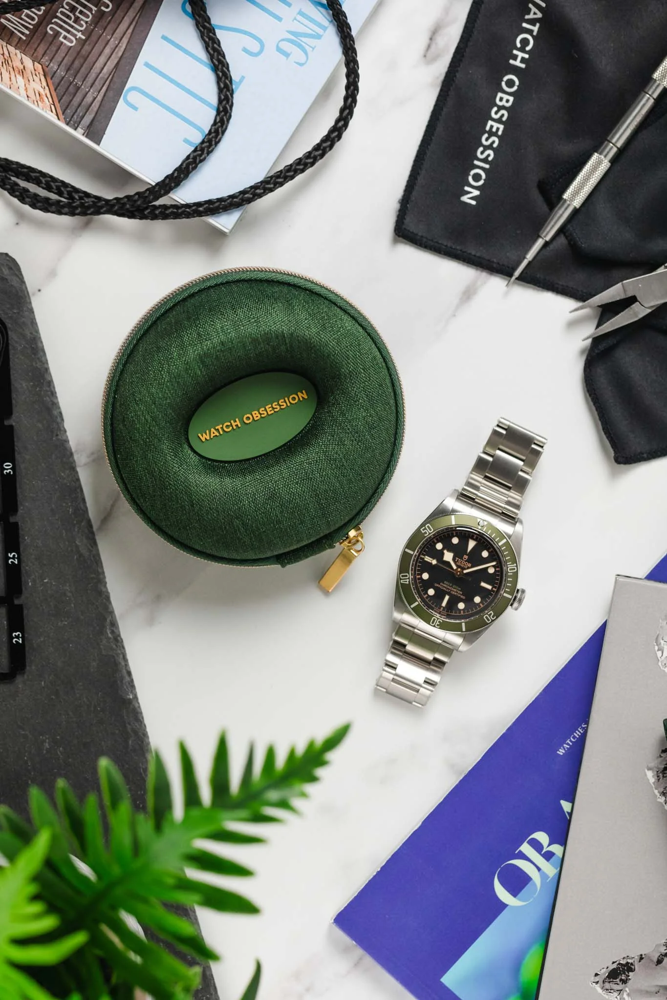 Oyster - 1 Watch Travel Case - Forest Green - Image 8