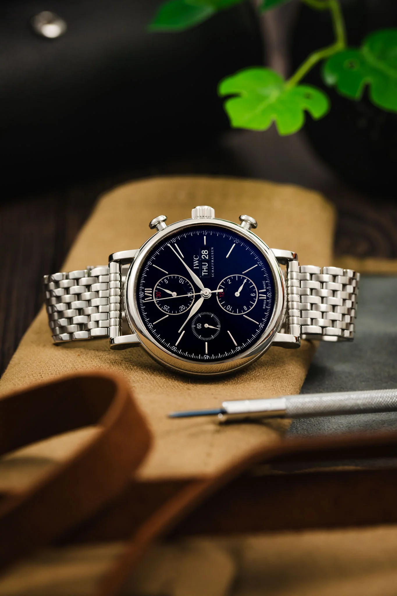 Forstner 9-ROW BEADS OF RICE Steel Watch Bracelet - Image 4