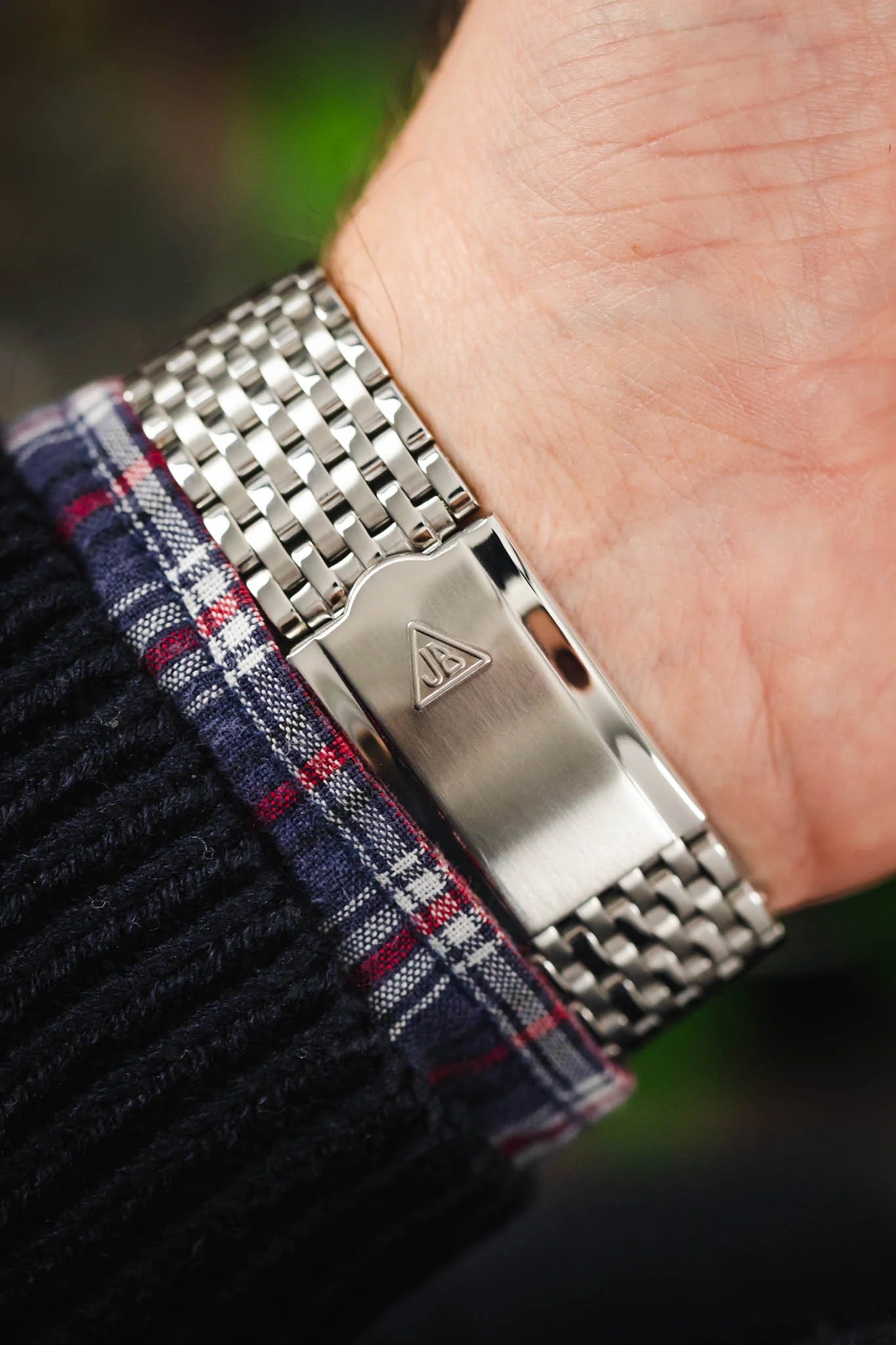 Forstner 9-ROW BEADS OF RICE Steel Watch Bracelet - Image 8
