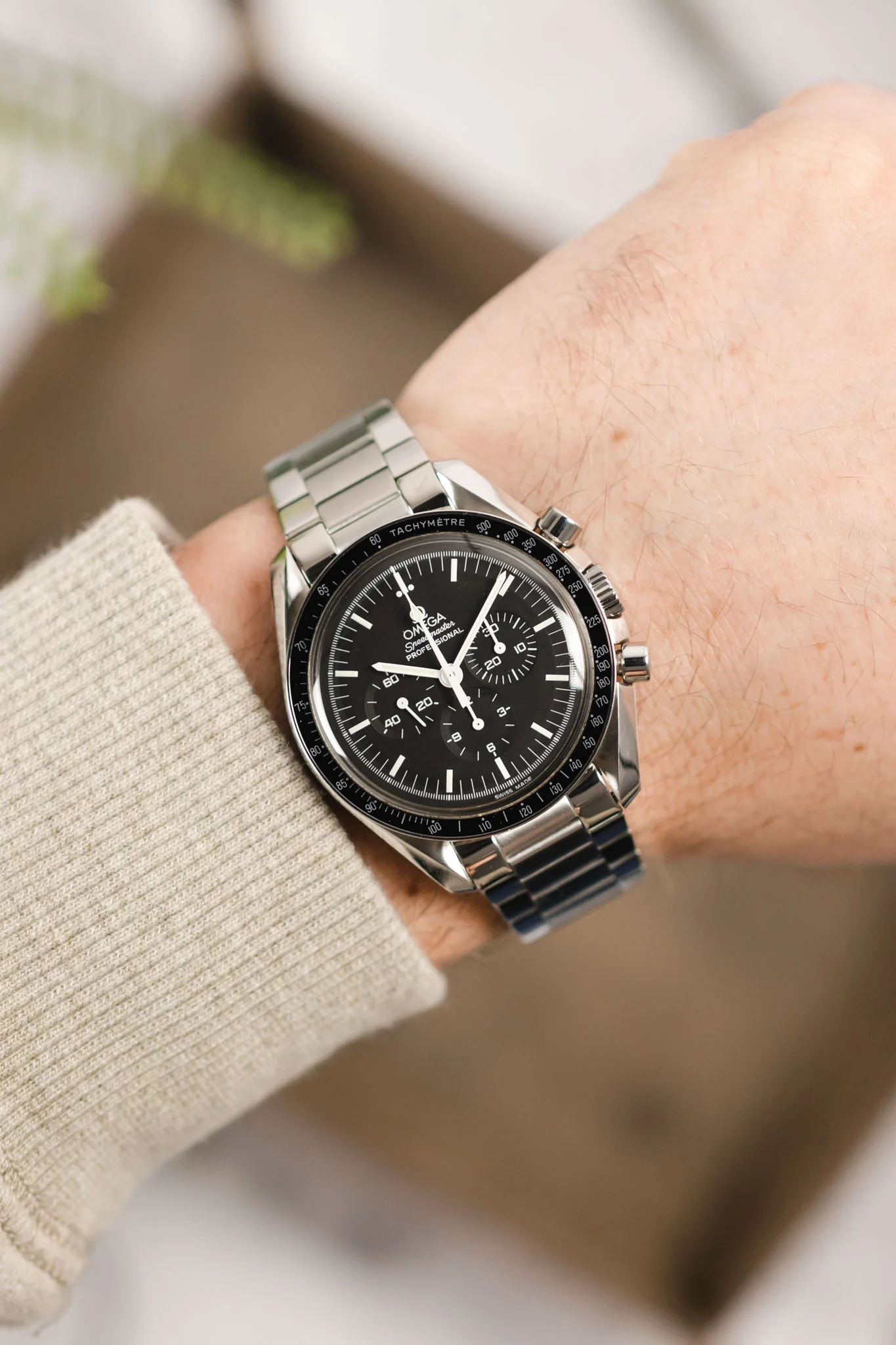 Forstner CONTEMPORARY FLAT LINK Stainless Steel Watch Bracelet with Push-Button Clasp for OMEGA Speedmaster - POLISHED/BRUSHED - Image 2