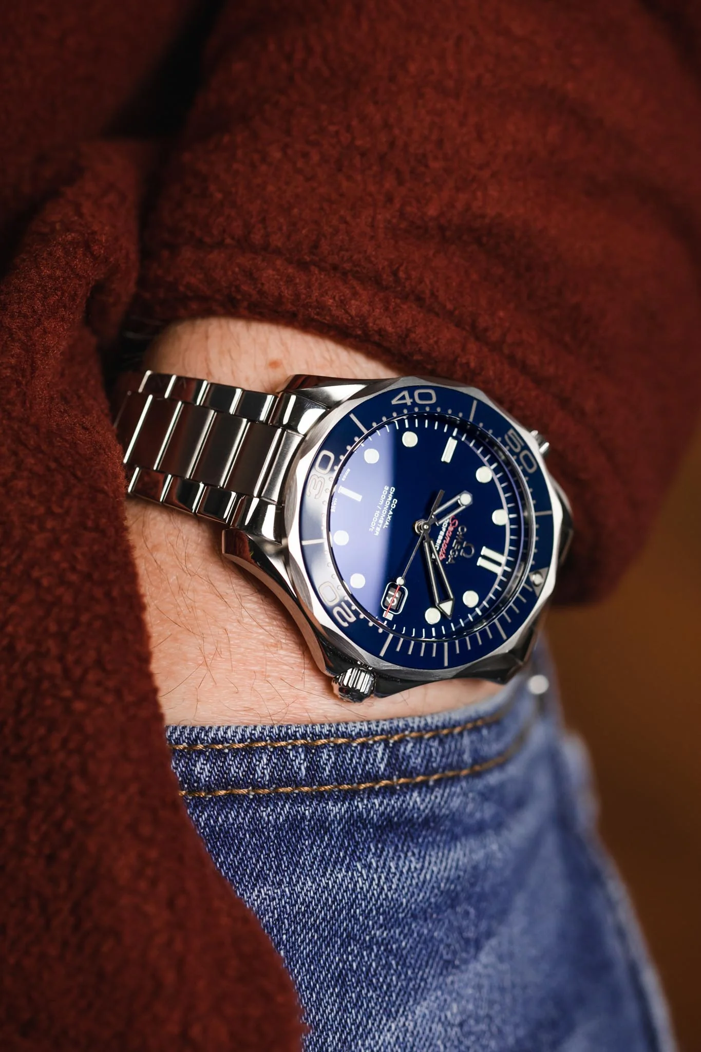 Forstner FLAT LINK Stainless Steel Watch Bracelet for OMEGA Seamaster - POLISHED/BRUSHED - Image 6