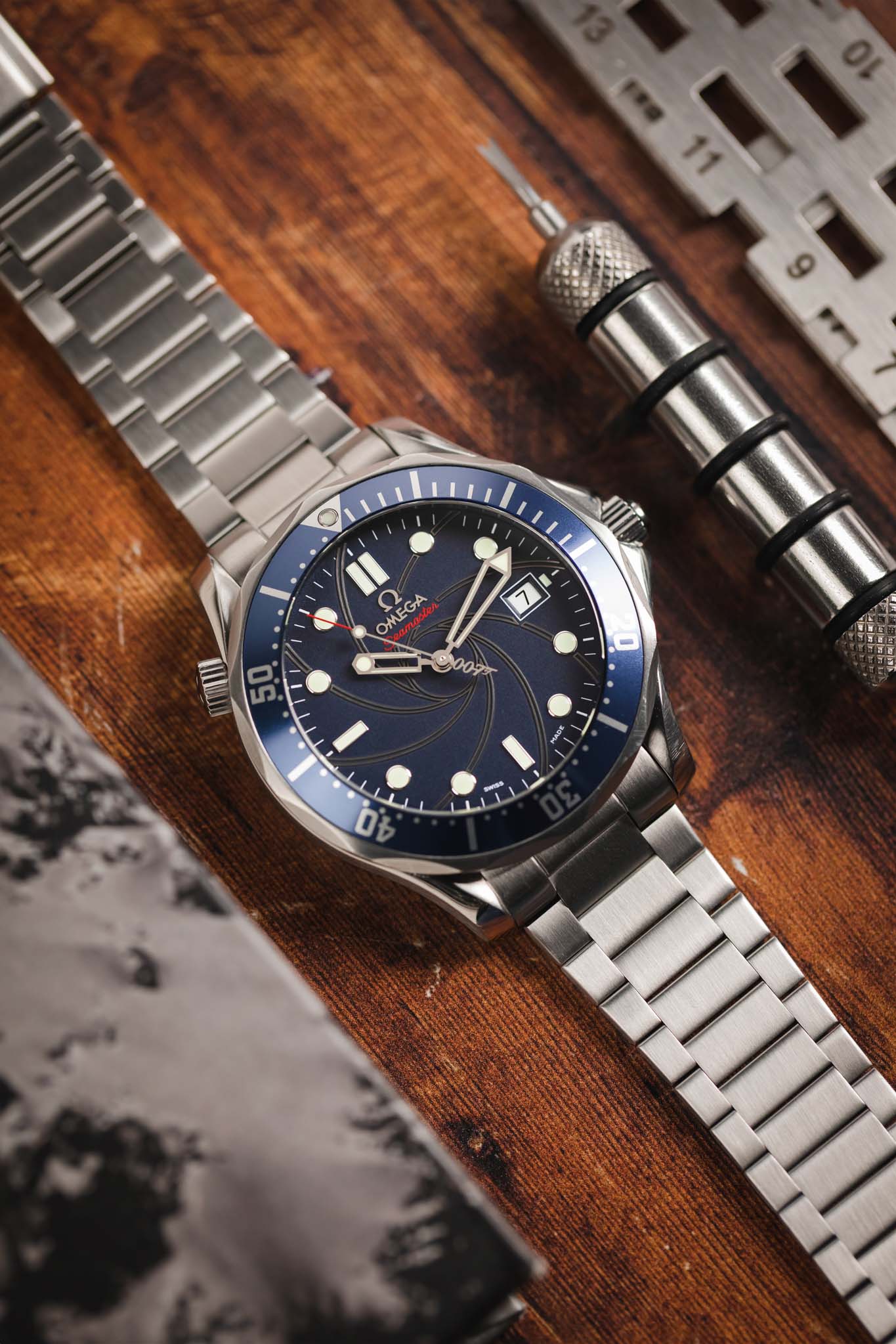 Forstner FLAT LINK Stainless Steel Watch Bracelet for OMEGA Seamaster - FULLY BRUSHED - Image 4