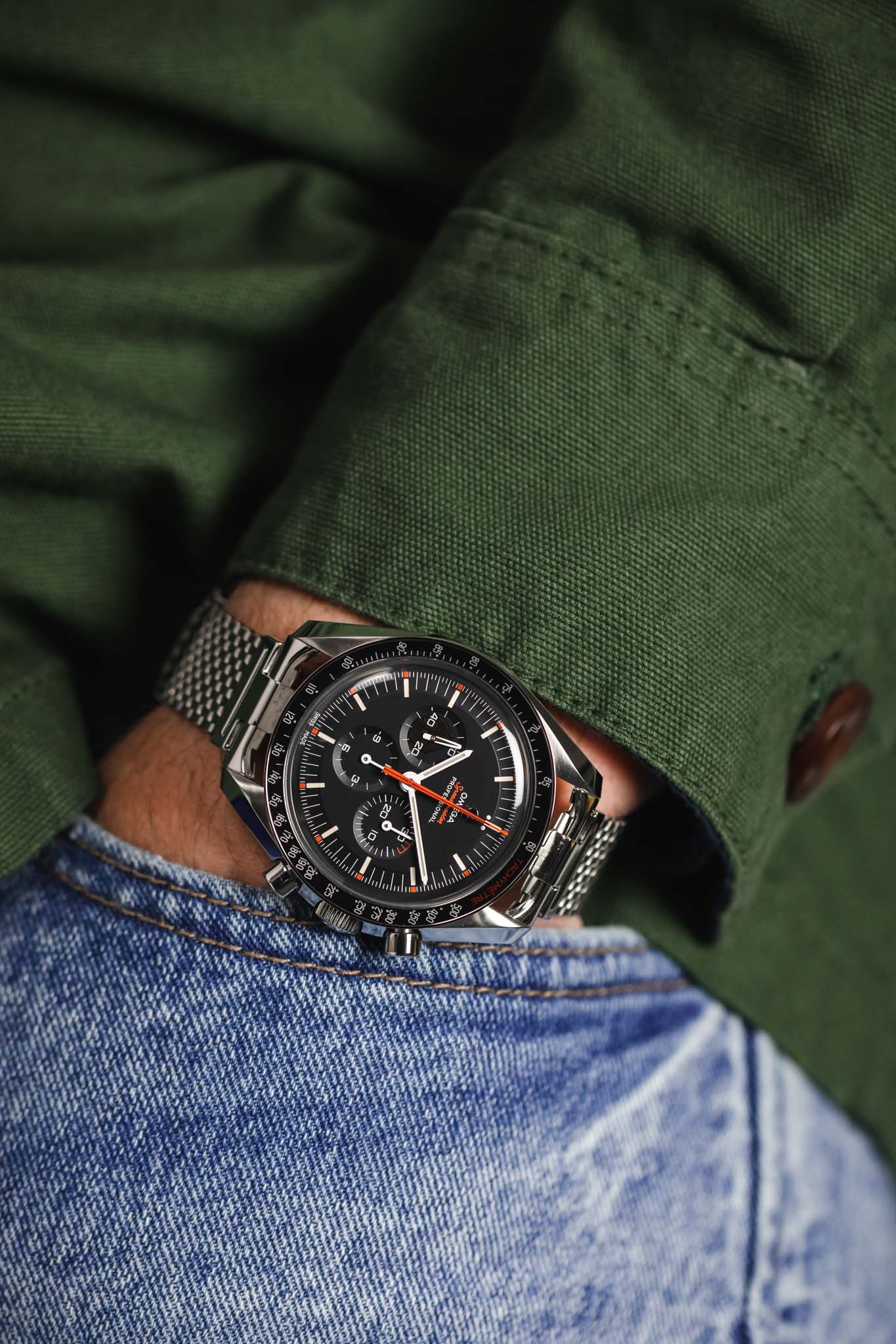 Forstner KOMFIT 'JB' Stainless Steel Square Mesh Watch Bracelet with Horned Ends - Image 4