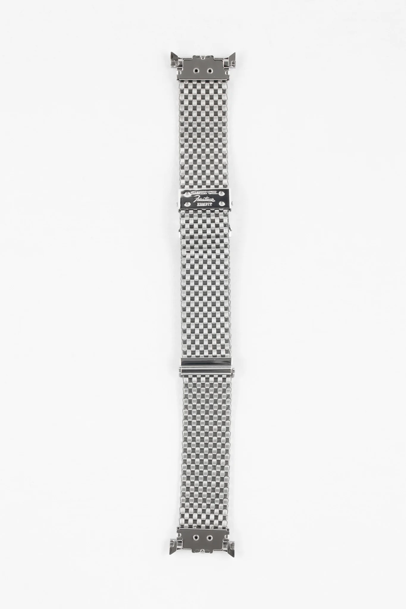 Forstner KOMFIT 'JB' Stainless Steel Square Mesh Watch Bracelet with Horned Ends - Image 5