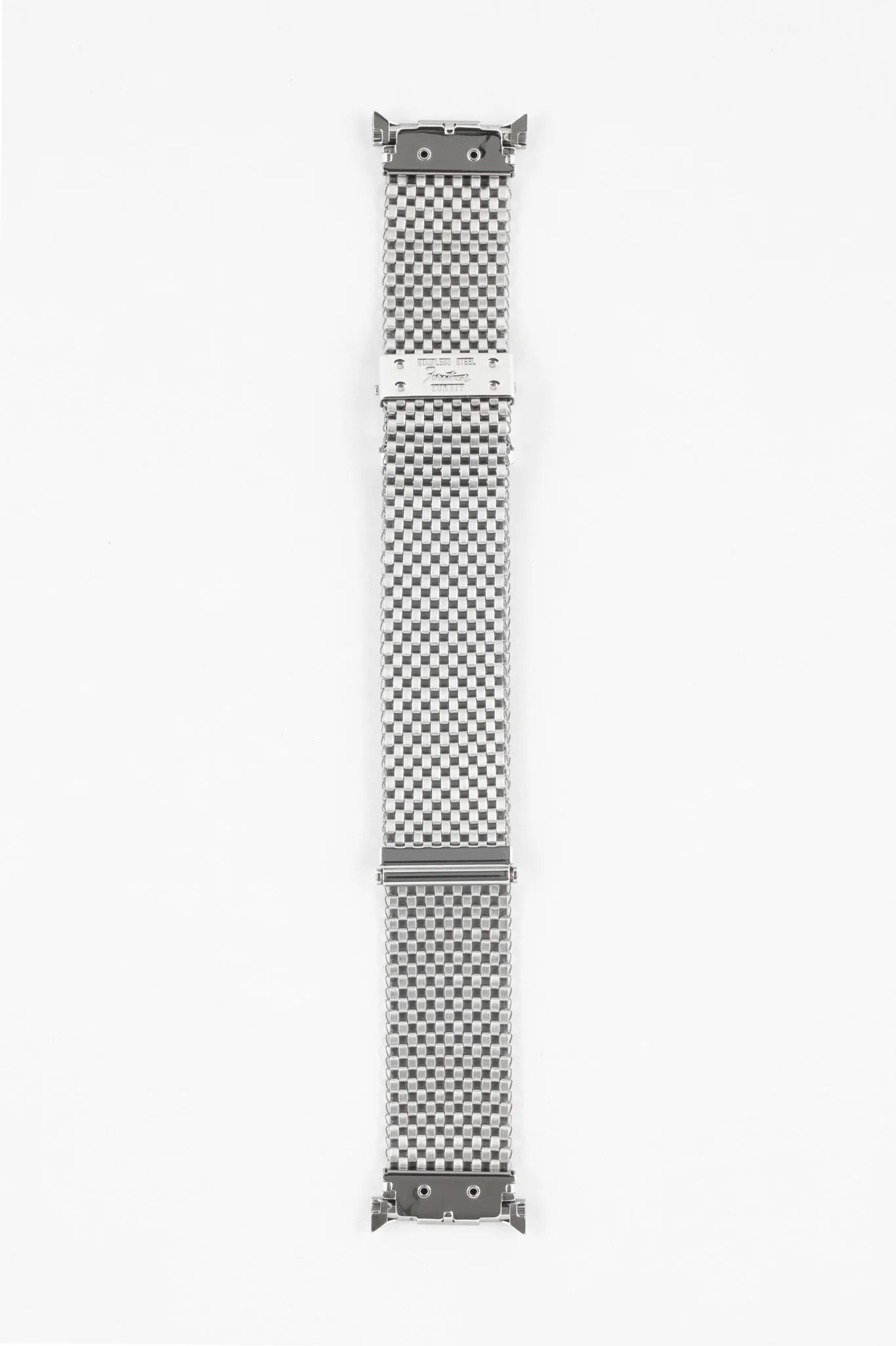 Forstner KOMFIT 'JB' Stainless Steel Square Mesh Watch Bracelet with Horned Ends - Wide Version - Image 5
