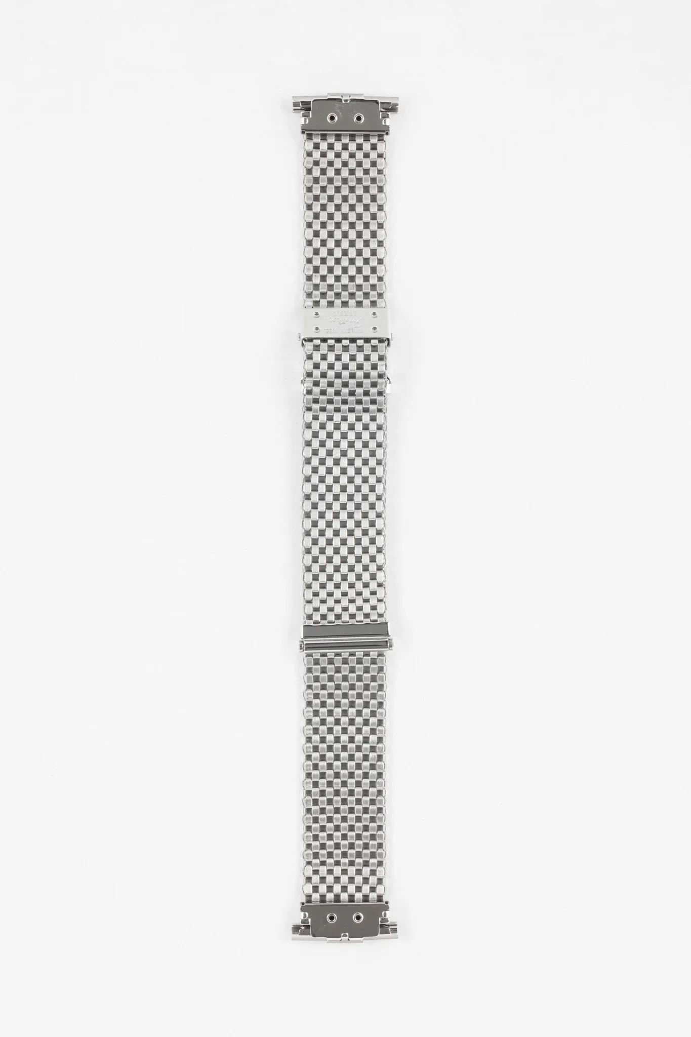 Forstner KOMFIT 'JB' Stainless Steel Square Mesh Watch Bracelet with Straight Ends - Image 5