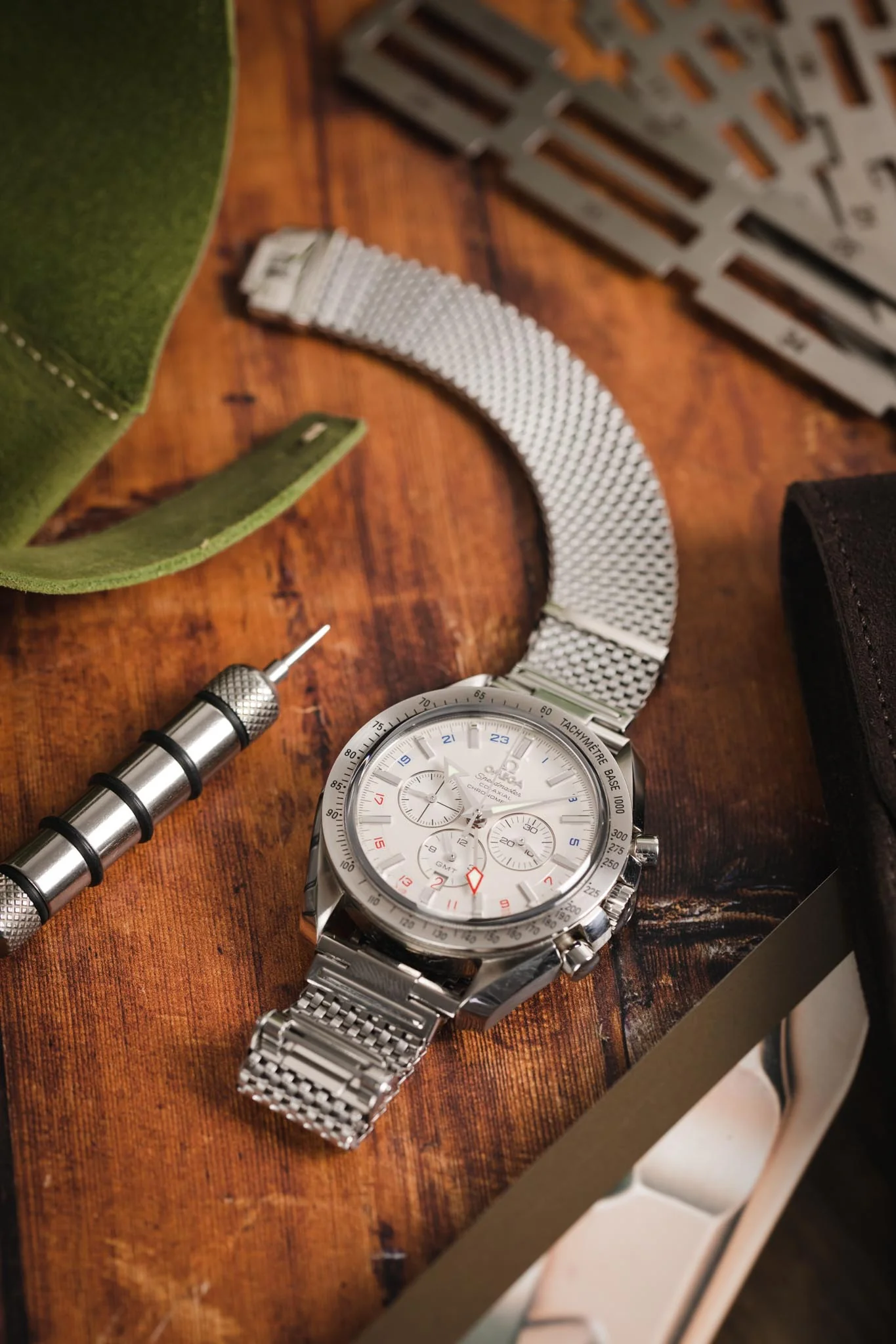 Forstner KOMFIT 'JB' Stainless Steel Square Mesh Watch Bracelet with Straight Ends - Wide Version - Image 4