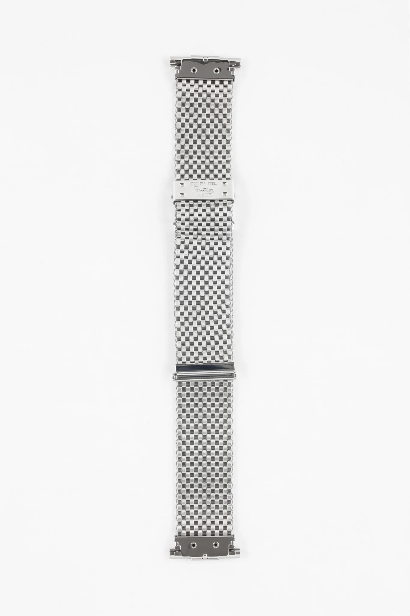 Forstner KOMFIT 'JB' Stainless Steel Square Mesh Watch Bracelet with Straight Ends - Wide Version - Image 5