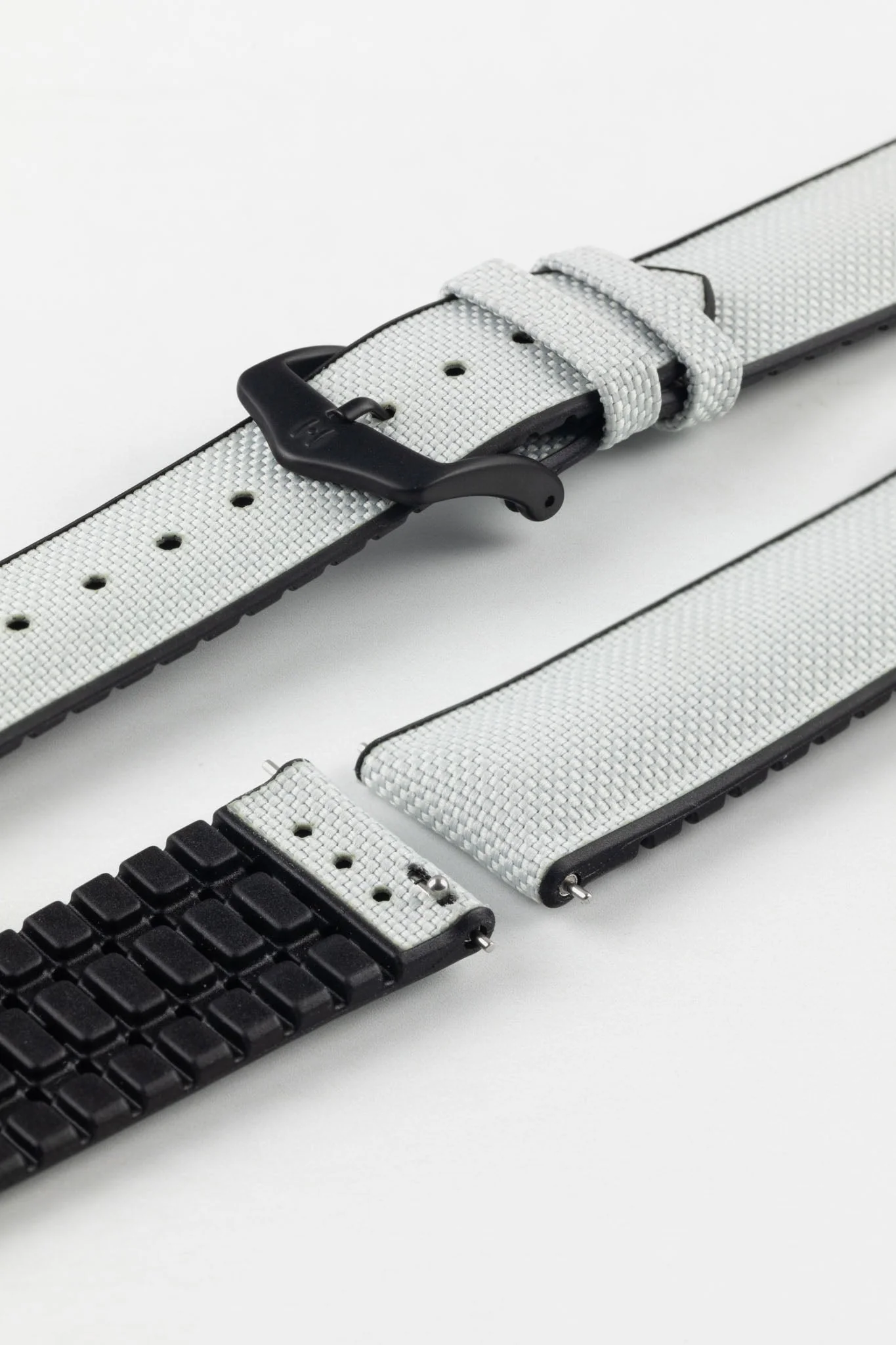 Hirsch ARNE Animal-Free Sailcloth Effect Performance Watch Strap - GREY - Image 10