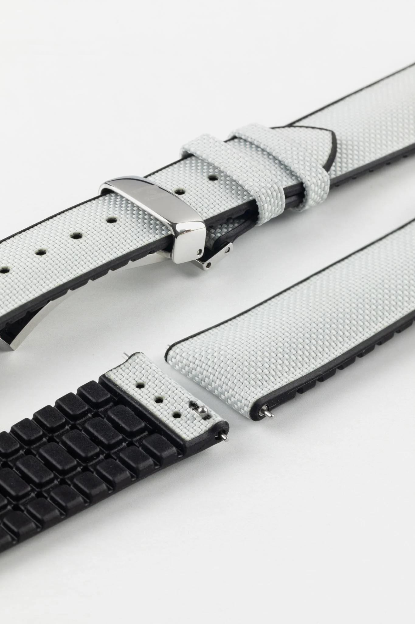 Hirsch ARNE Animal-Free Sailcloth Effect Performance Watch Strap - GREY - Image 11