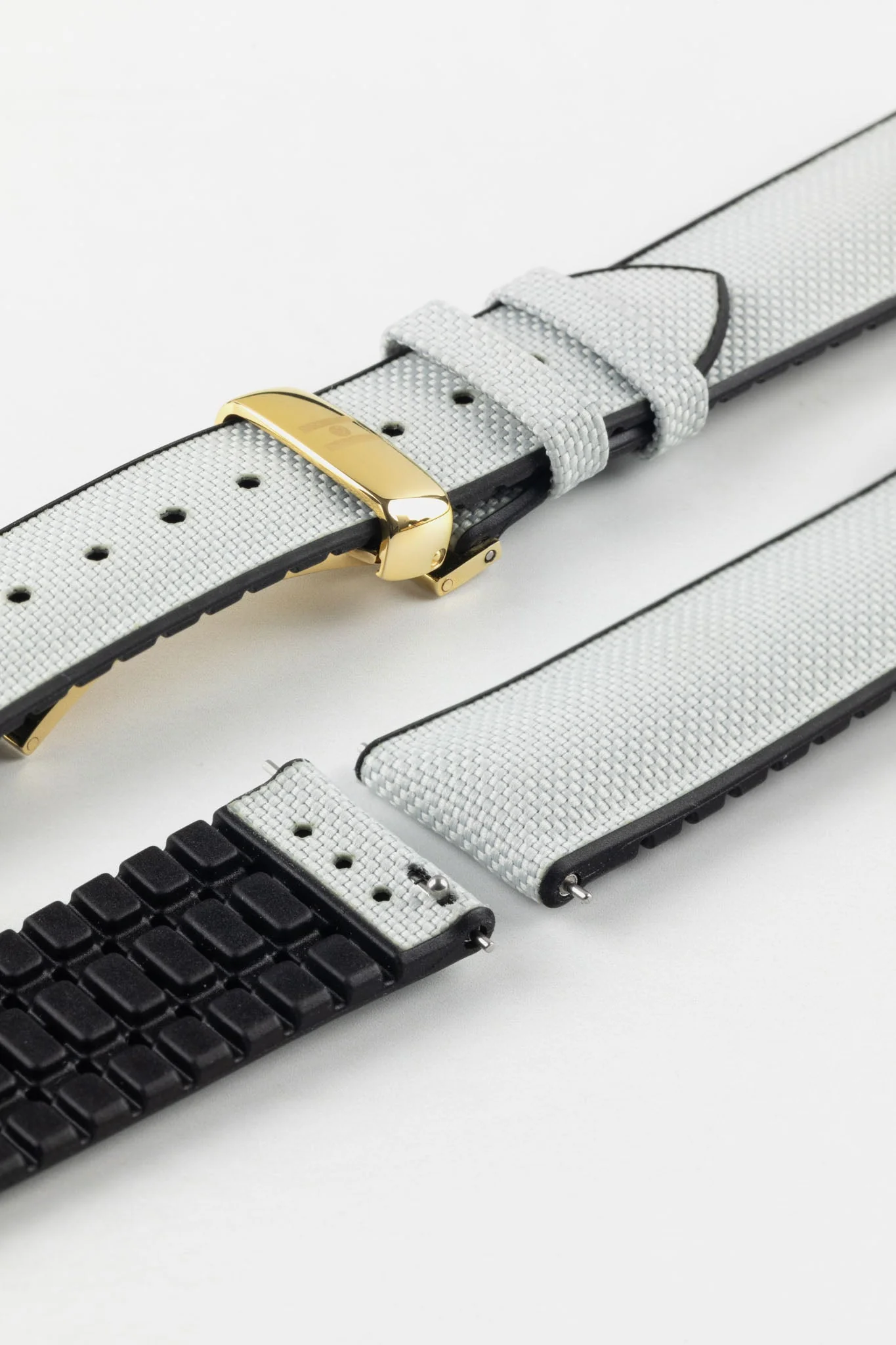 Hirsch ARNE Animal-Free Sailcloth Effect Performance Watch Strap - GREY - Image 12