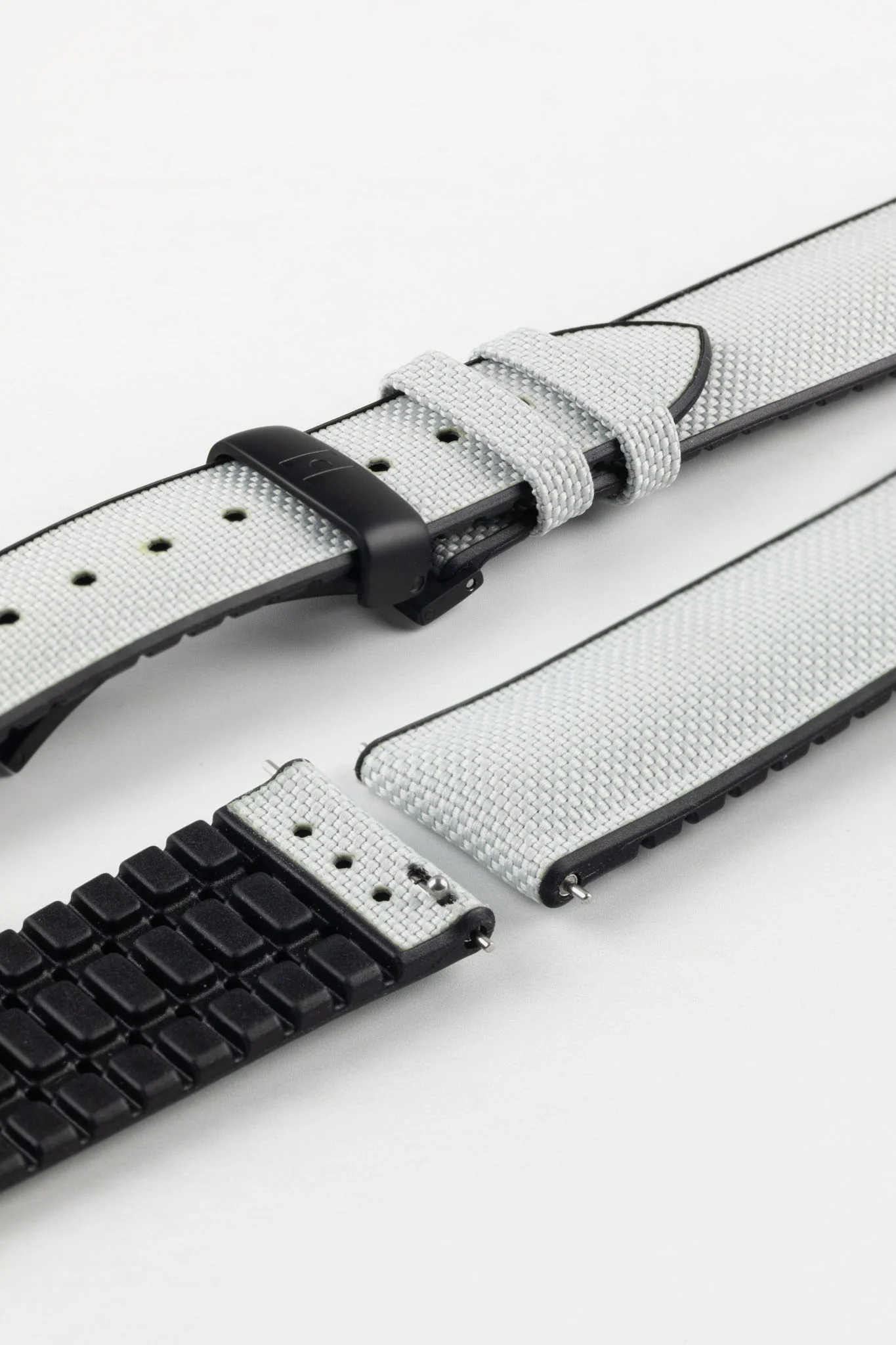 Hirsch ARNE Animal-Free Sailcloth Effect Performance Watch Strap - GREY - Image 13