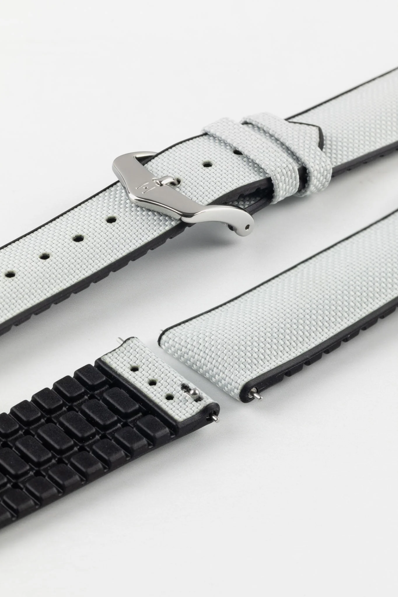 Hirsch ARNE Animal-Free Sailcloth Effect Performance Watch Strap - GREY - Image 7