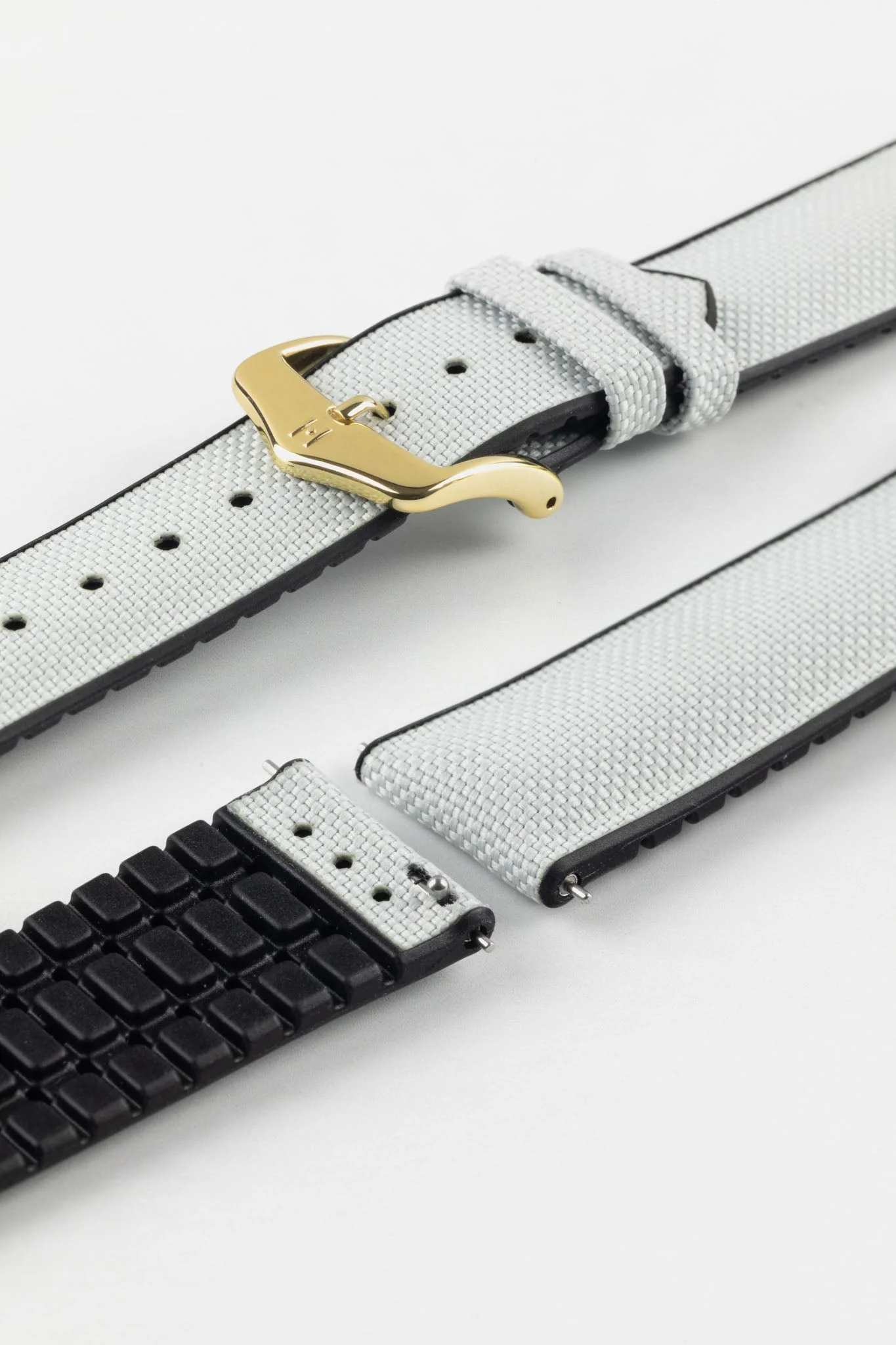 Hirsch ARNE Animal-Free Sailcloth Effect Performance Watch Strap - GREY - Image 8