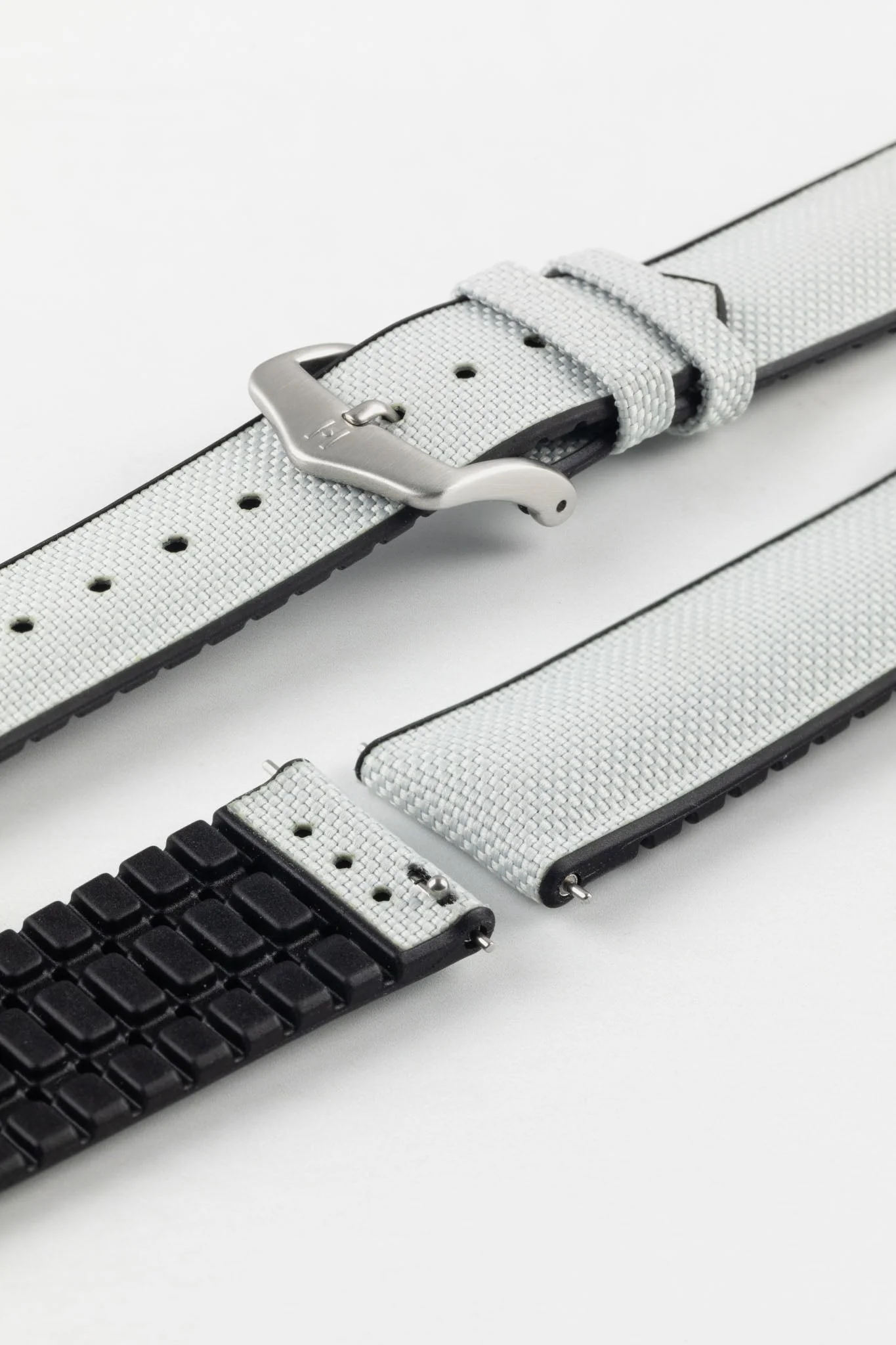 Hirsch ARNE Animal-Free Sailcloth Effect Performance Watch Strap - GREY - Image 9