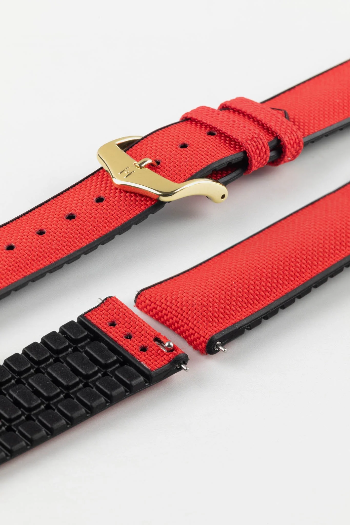 Hirsch ARNE Animal-Free Sailcloth Effect Performance Watch Strap - RED - Image 10