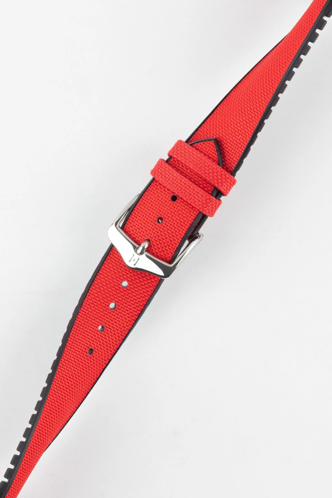 Hirsch ARNE Animal-Free Sailcloth Effect Performance Watch Strap - RED - Image 5