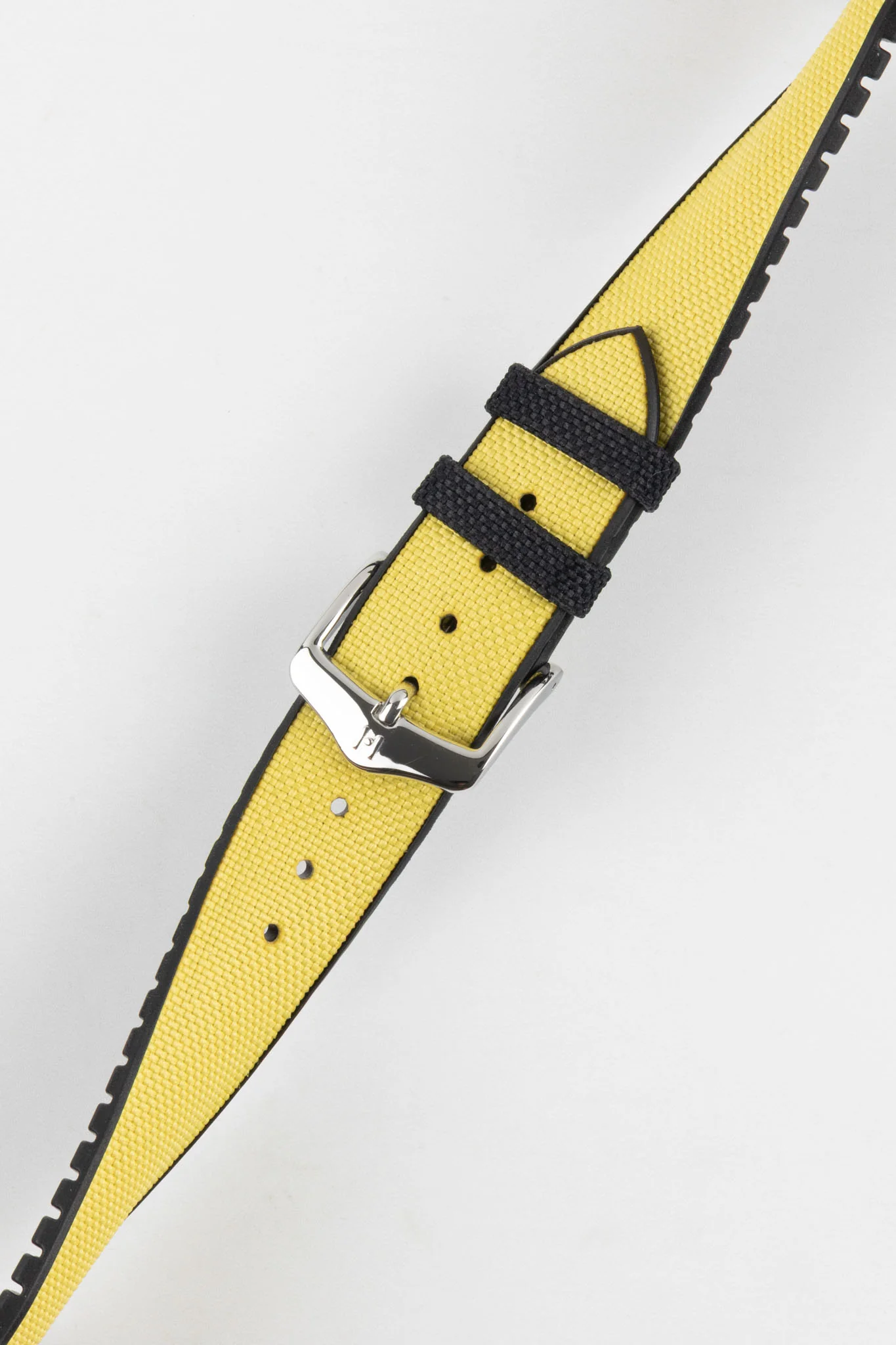 Hirsch ARNE Sailcloth Effect Performance Watch Strap - YELLOW - Image 5